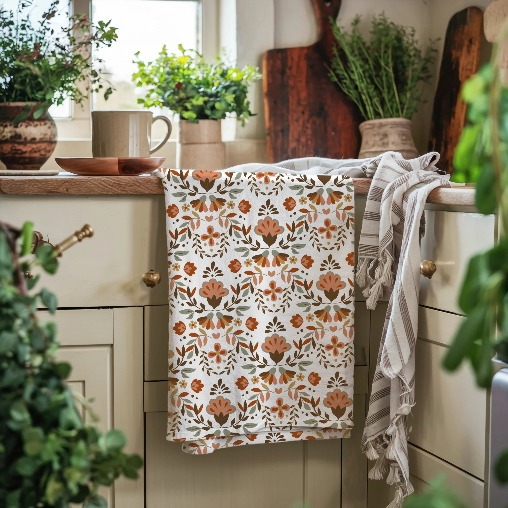 Mexican Floral kitchen towels Set of 2 - Servilletas - Image 5
