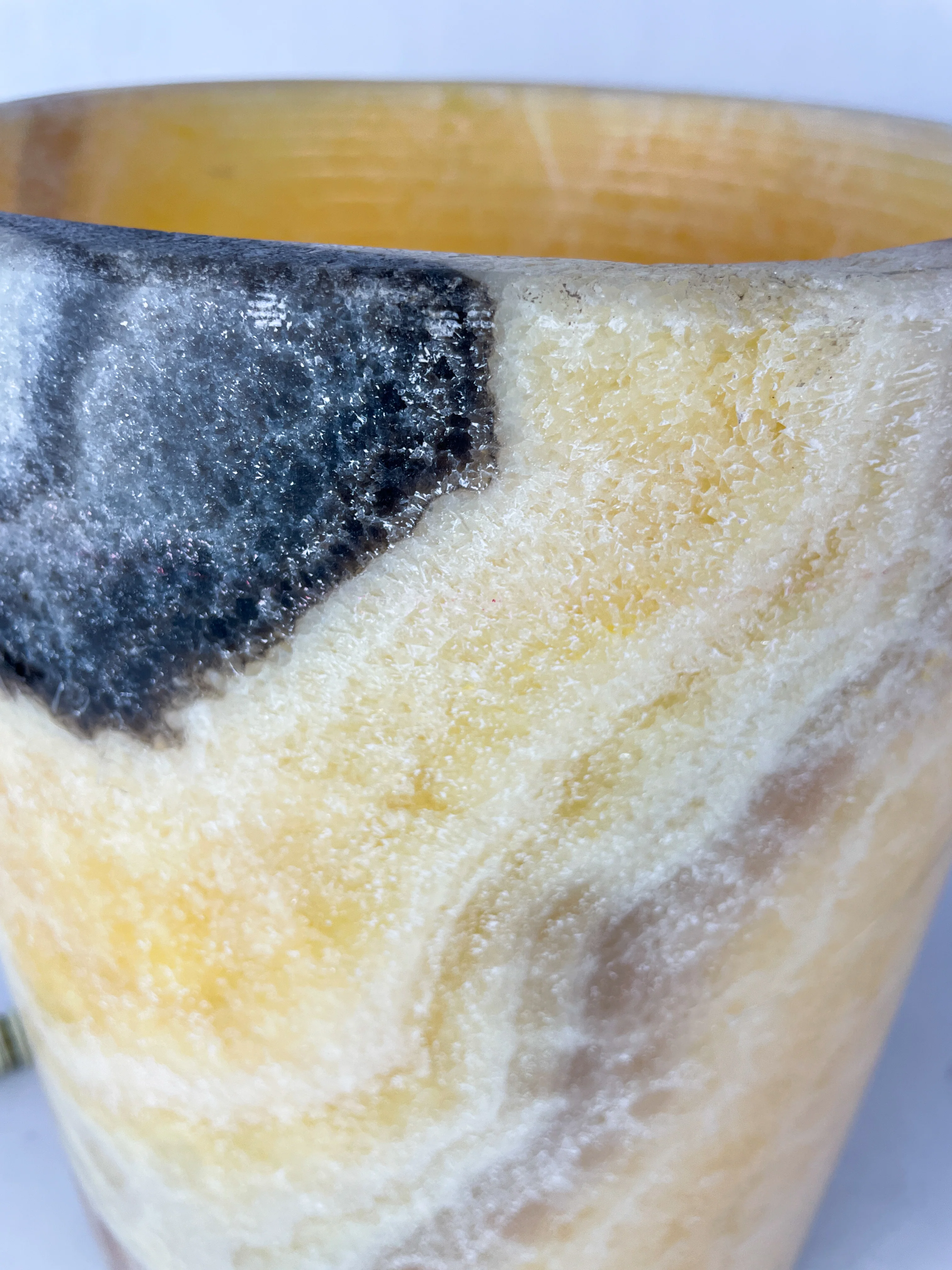 Ivory Onyx Marble Lamp Cylindrical - Lampara Marmol - Image 7