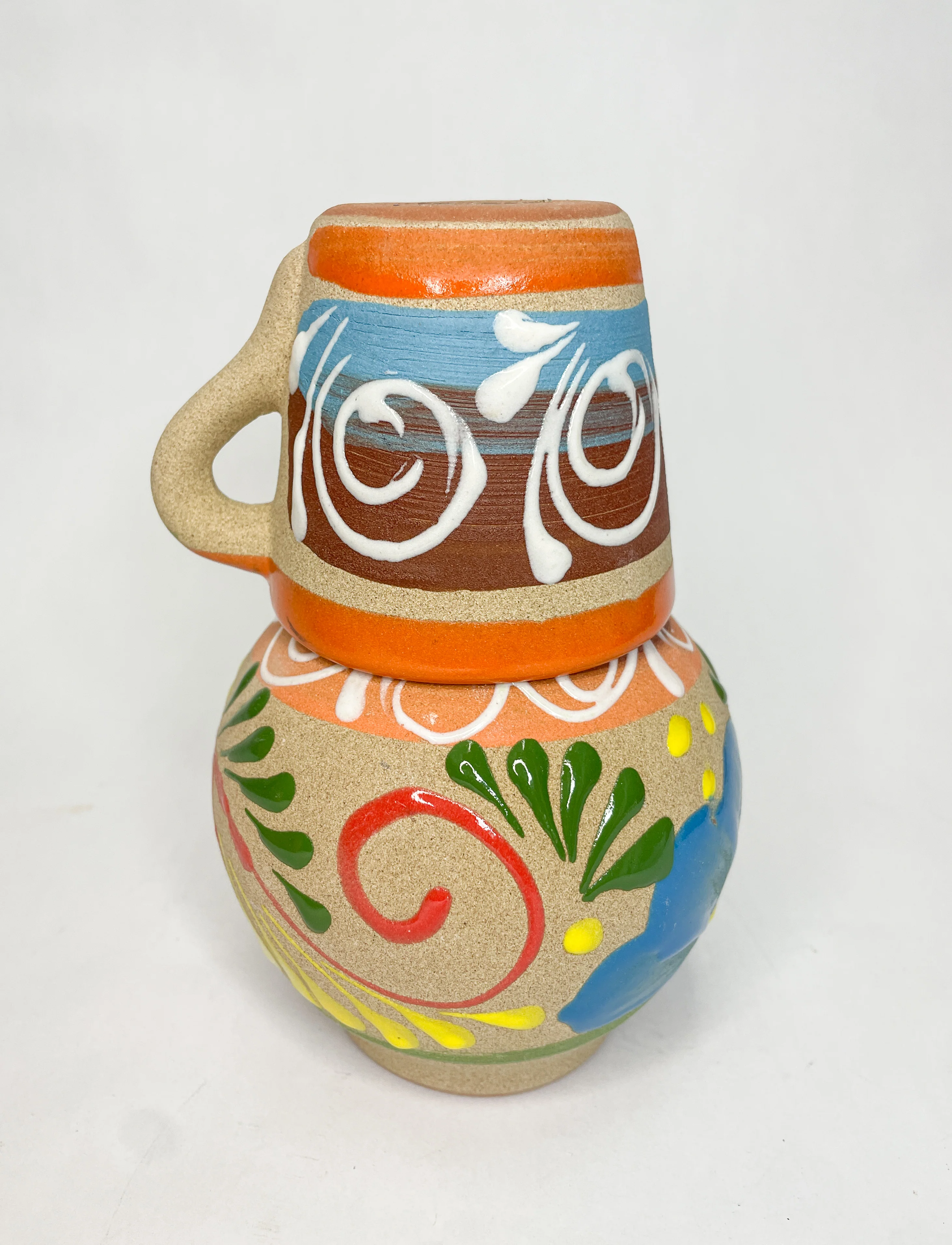Engobe Mexican Clay Bottle - Botellon Barro Engobe - Image 3
