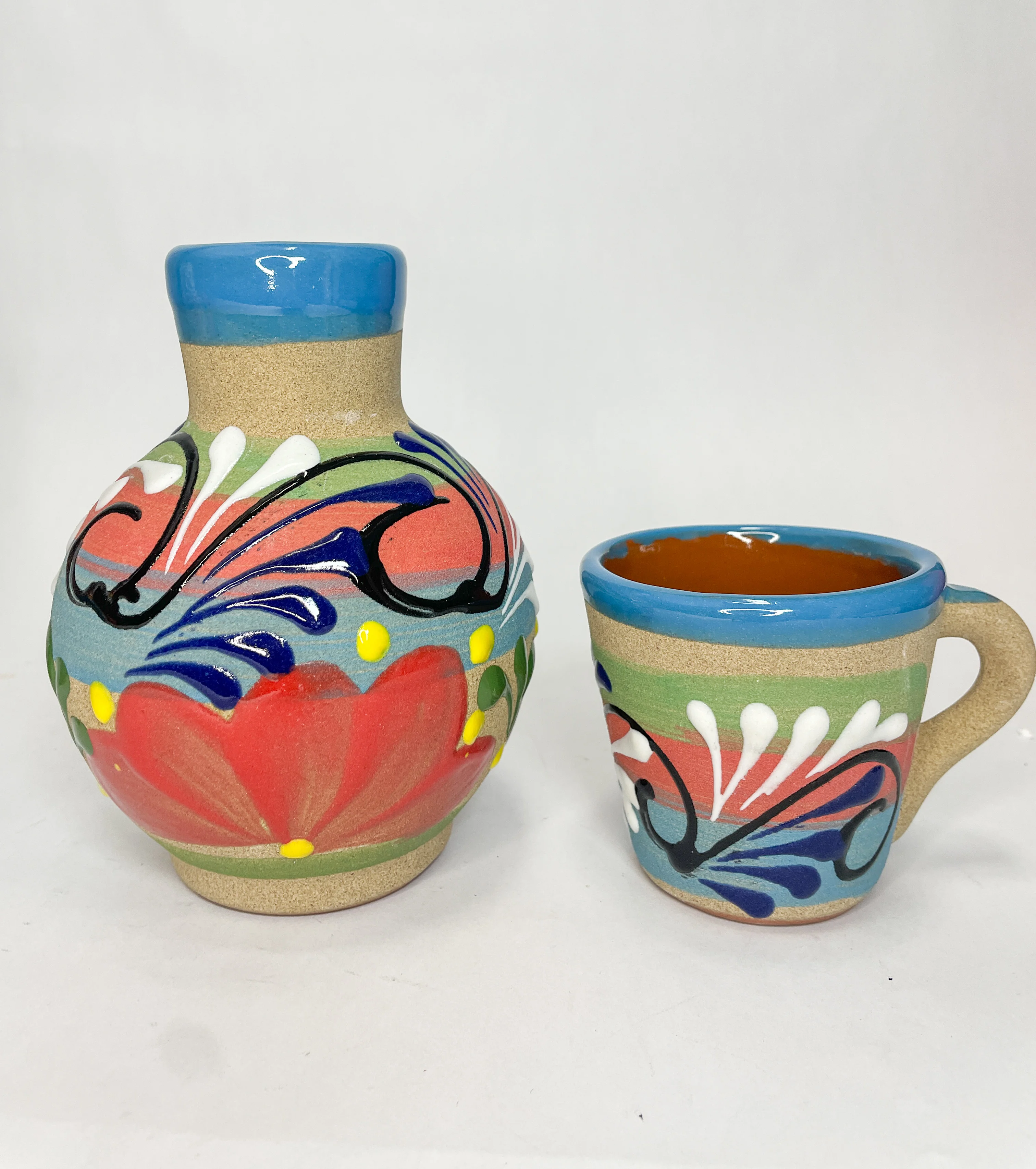 Engobe Mexican Clay Bottle - Botellon Barro Engobe - Image 5