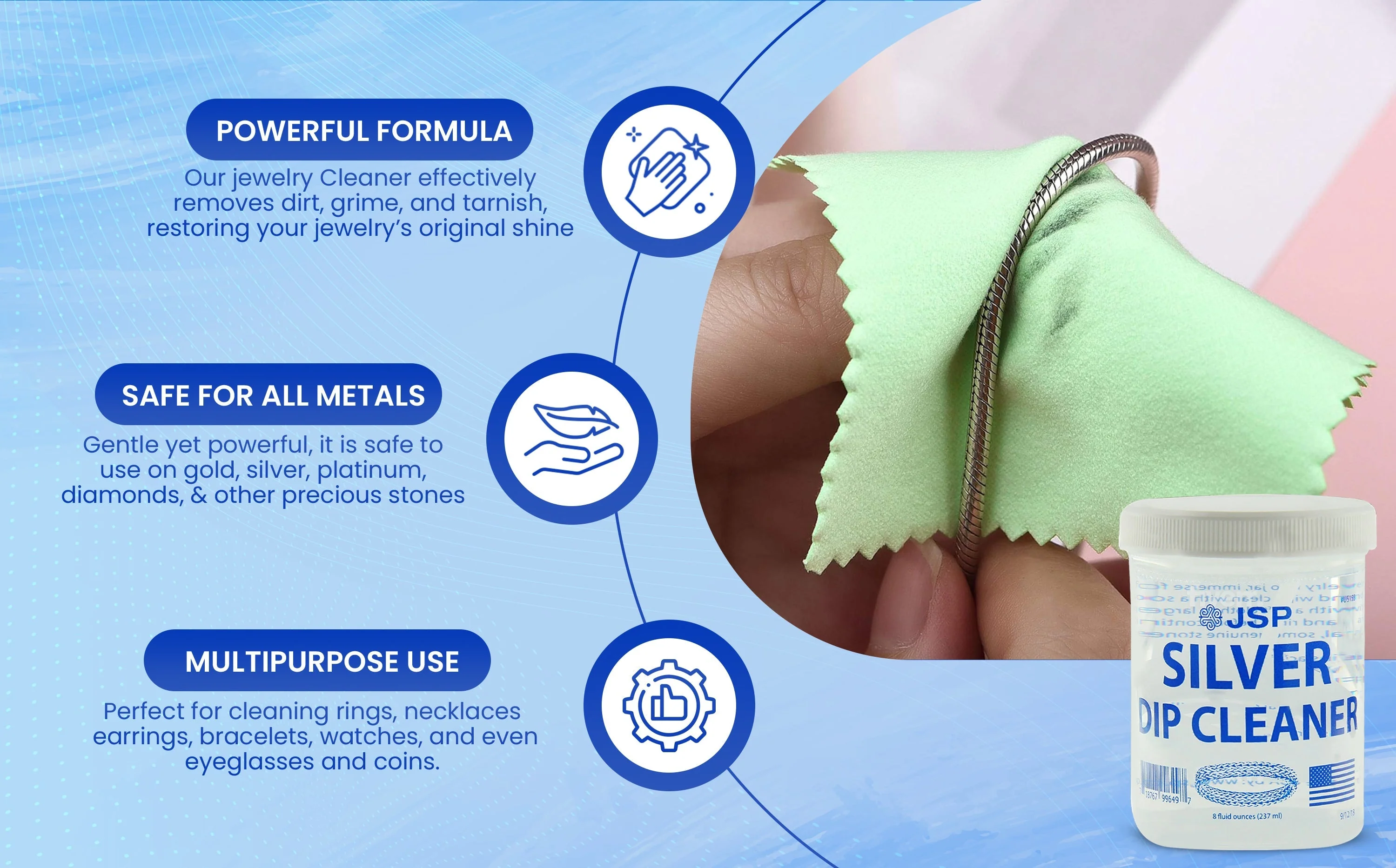 Jewelry Polishing Cloth Sterling Silver Cleaner - Limpiador de Joyeria - Image 8