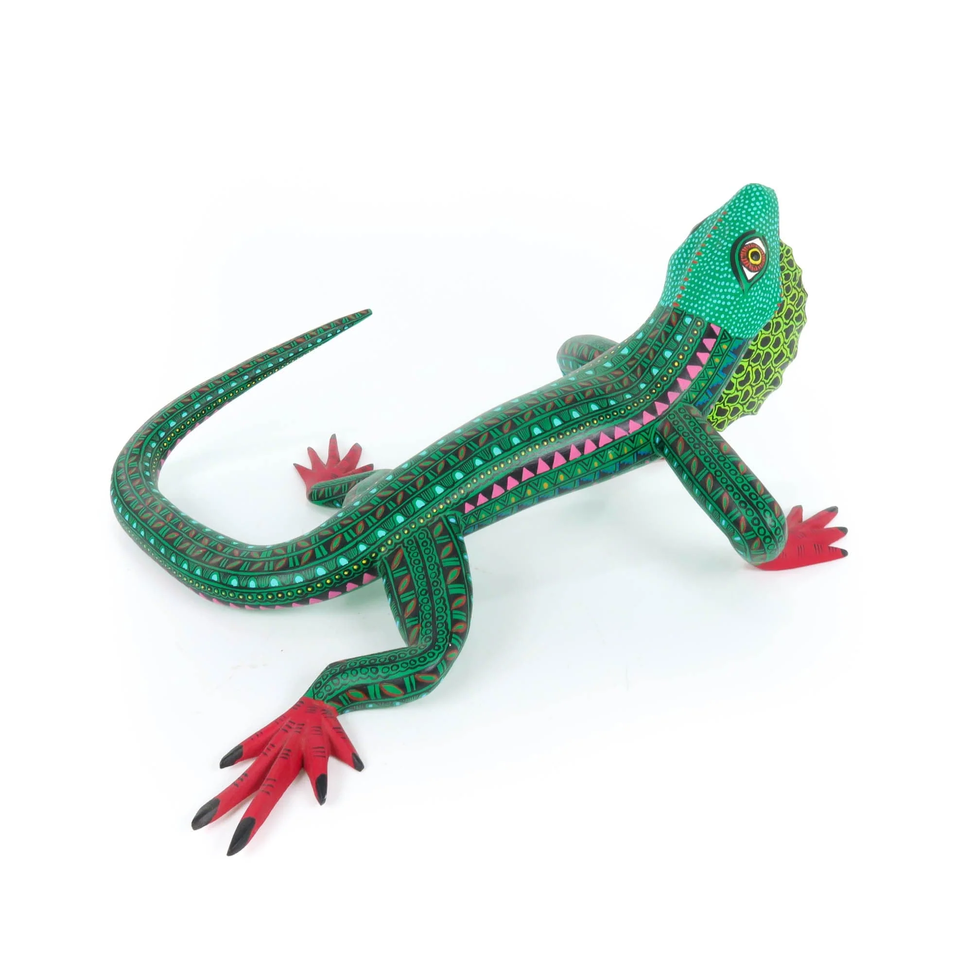 Large Iguana - Oaxacan Alebrije Wood Carving - Image 4
