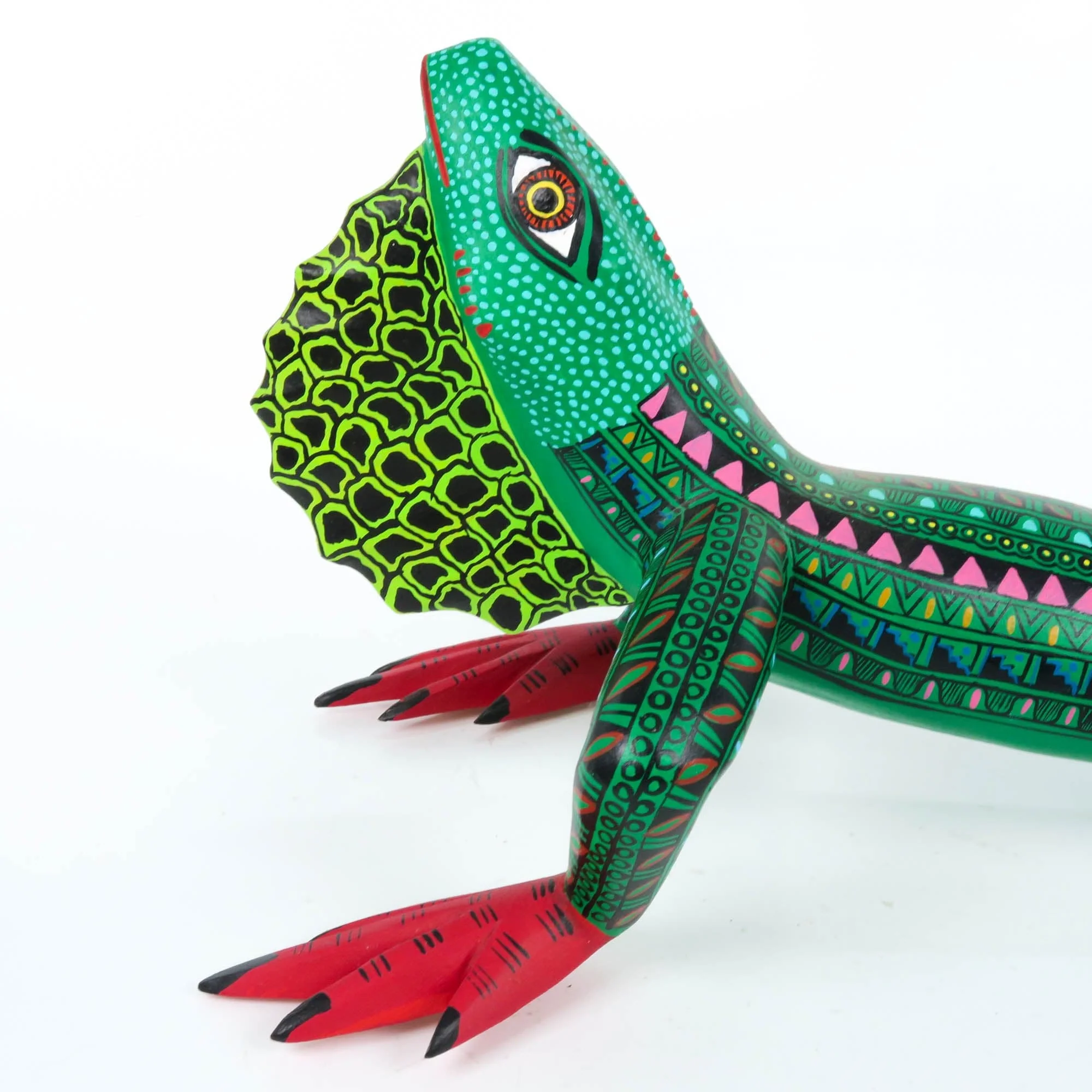 Large Iguana - Oaxacan Alebrije Wood Carving - Image 7