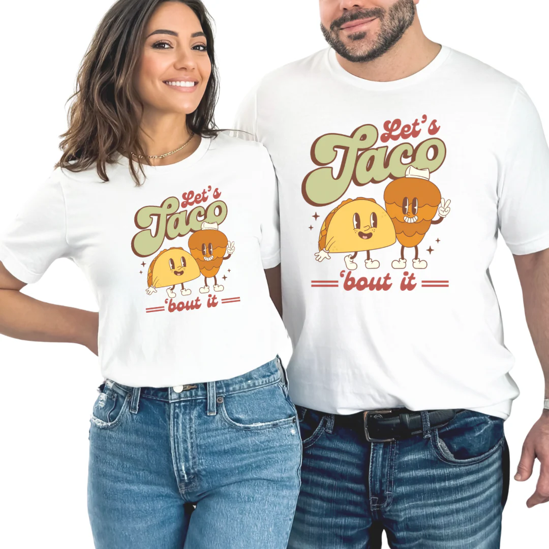 Let’s taco about it Unisex Heavy Cotton Tee. Tacos Al pastor shirt for Mexican or taco lover. - Image 5