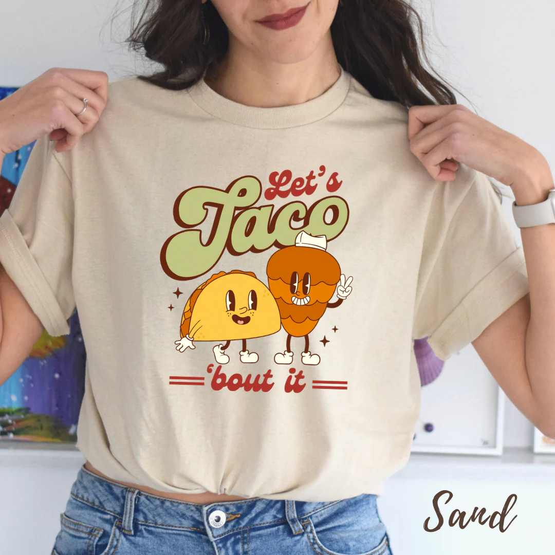 Let’s taco about it Unisex Heavy Cotton Tee. Tacos Al pastor shirt for Mexican or taco lover. - Image 6