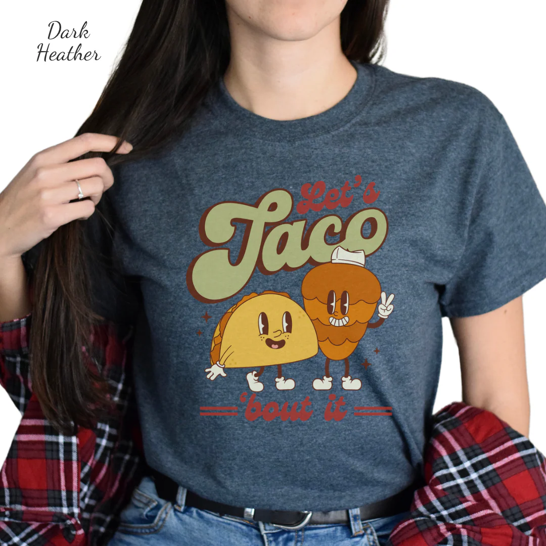 Let’s taco about it Unisex Heavy Cotton Tee. Tacos Al pastor shirt for Mexican or taco lover. - Image 8