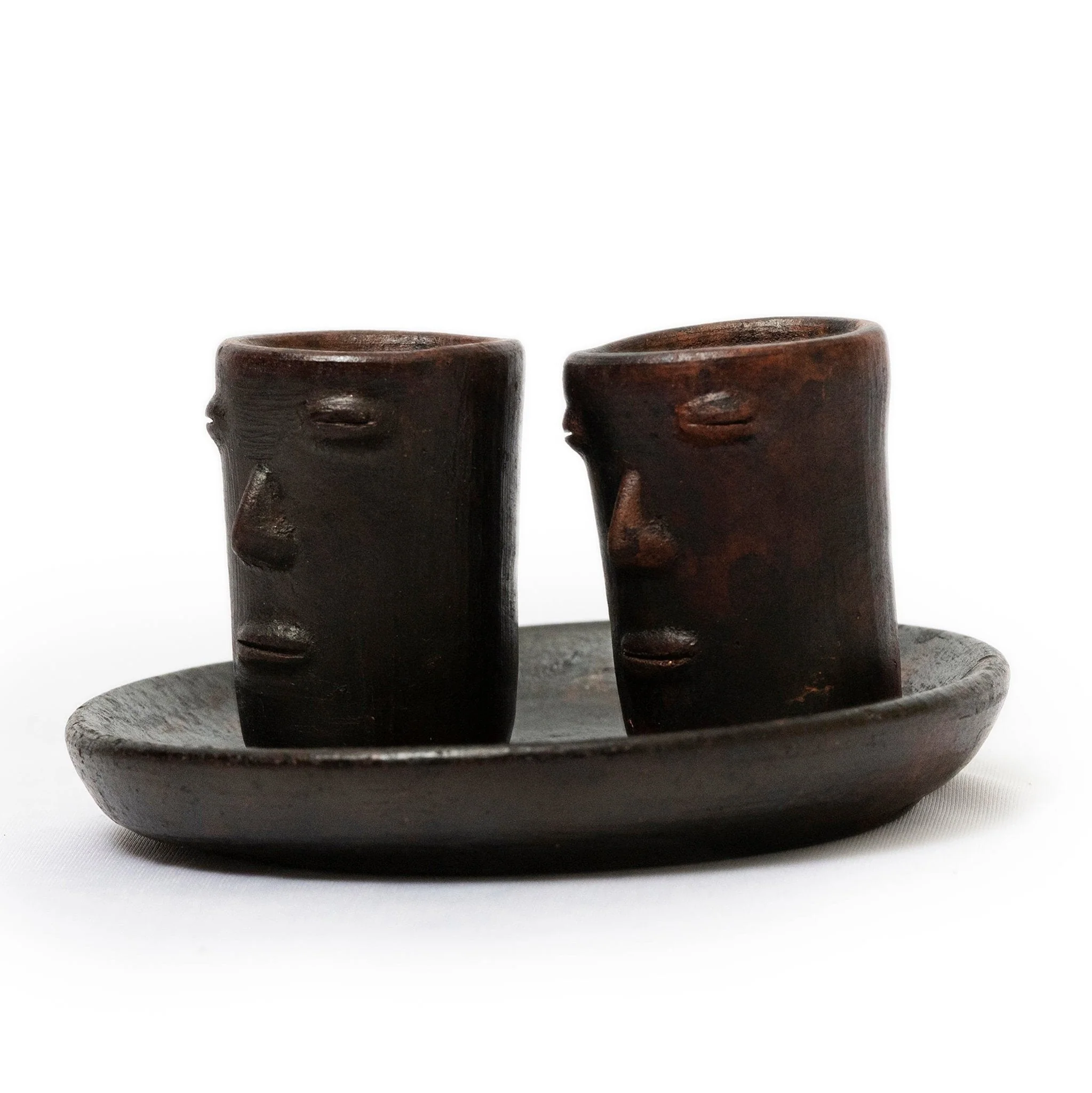 Oaxaca Red Clay Shot Glasses Set - Los Rostros Set Tequilero - Image 7