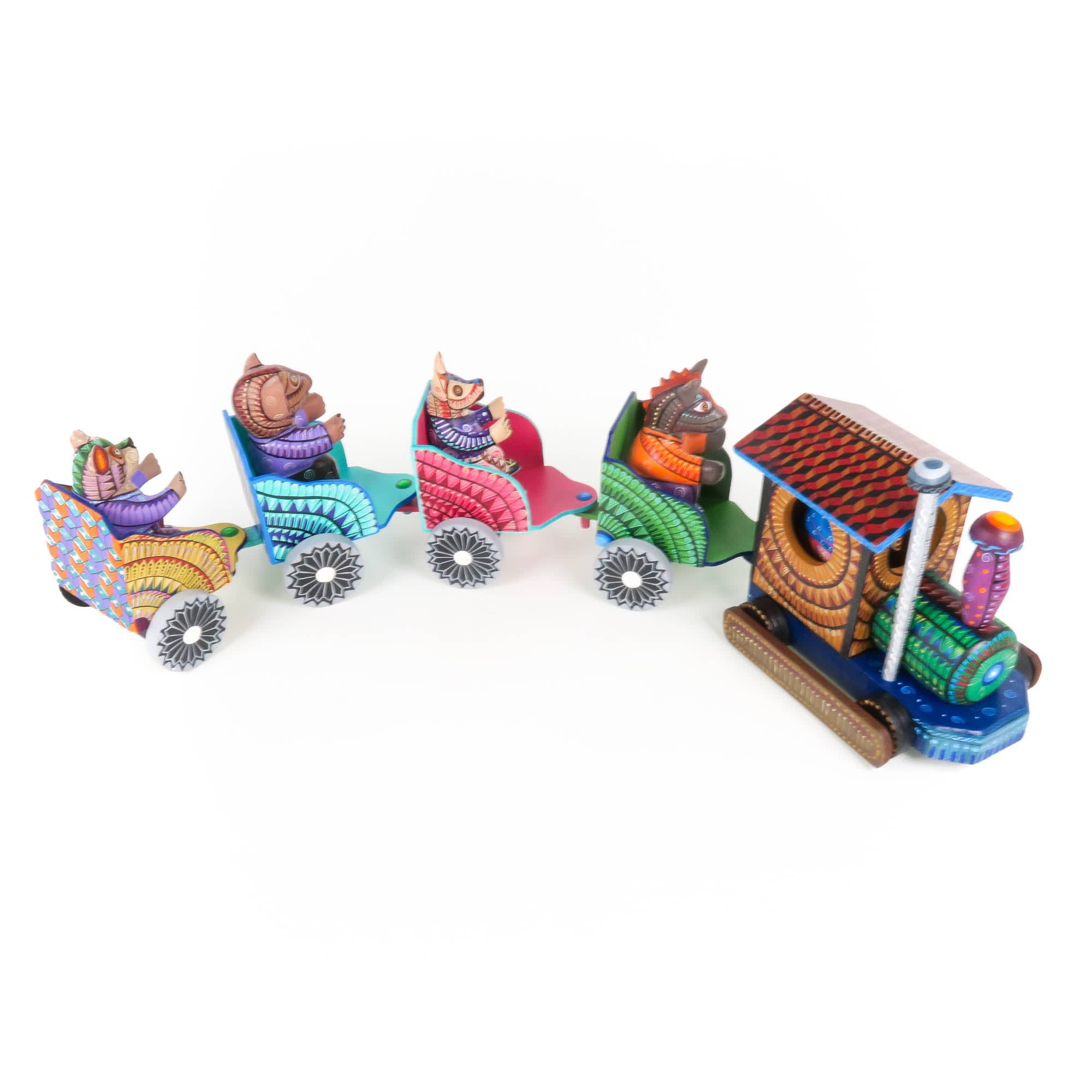Masterpiece Animal Train - Oaxacan Alebrije Wood Carving - Image 10