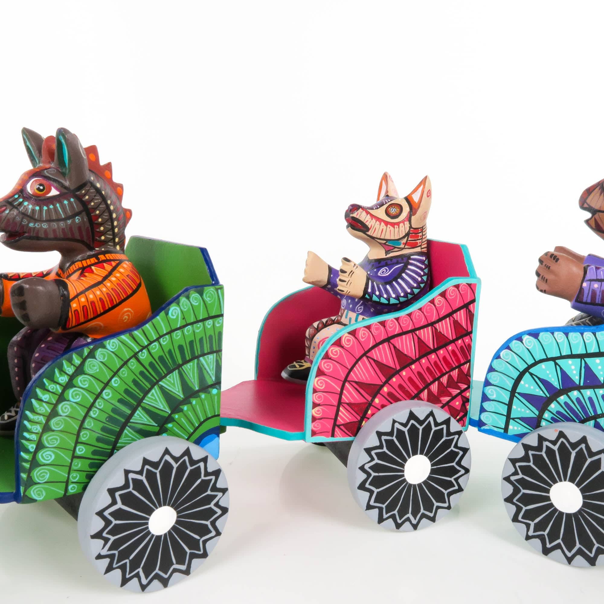 Masterpiece Animal Train - Oaxacan Alebrije Wood Carving - Image 6