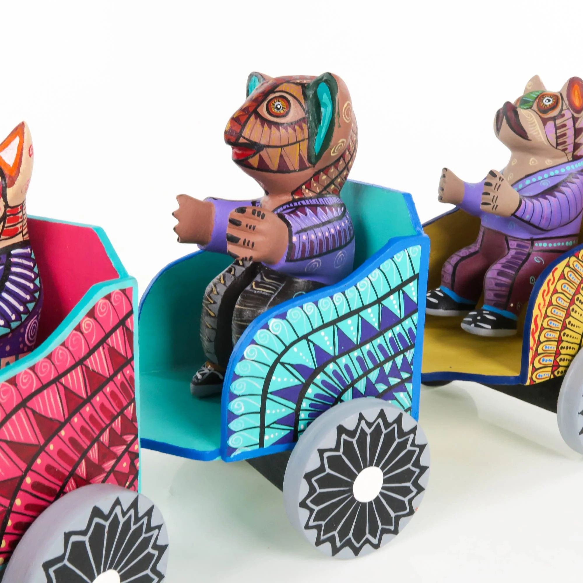 Masterpiece Animal Train - Oaxacan Alebrije Wood Carving - Image 7