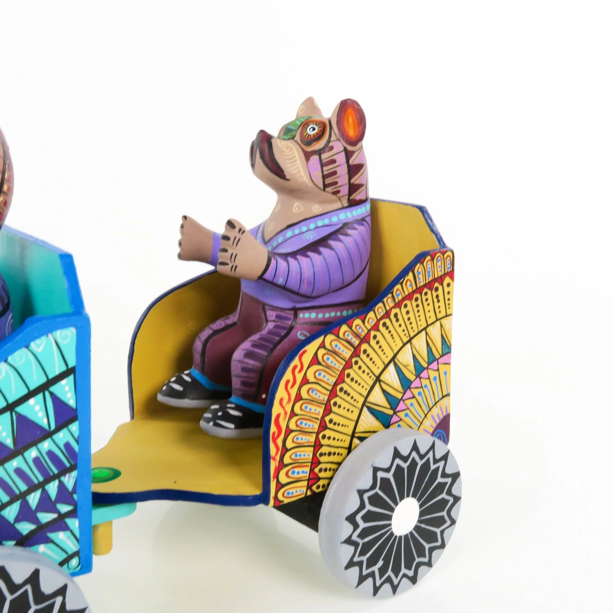 Masterpiece Animal Train - Oaxacan Alebrije Wood Carving - Image 8