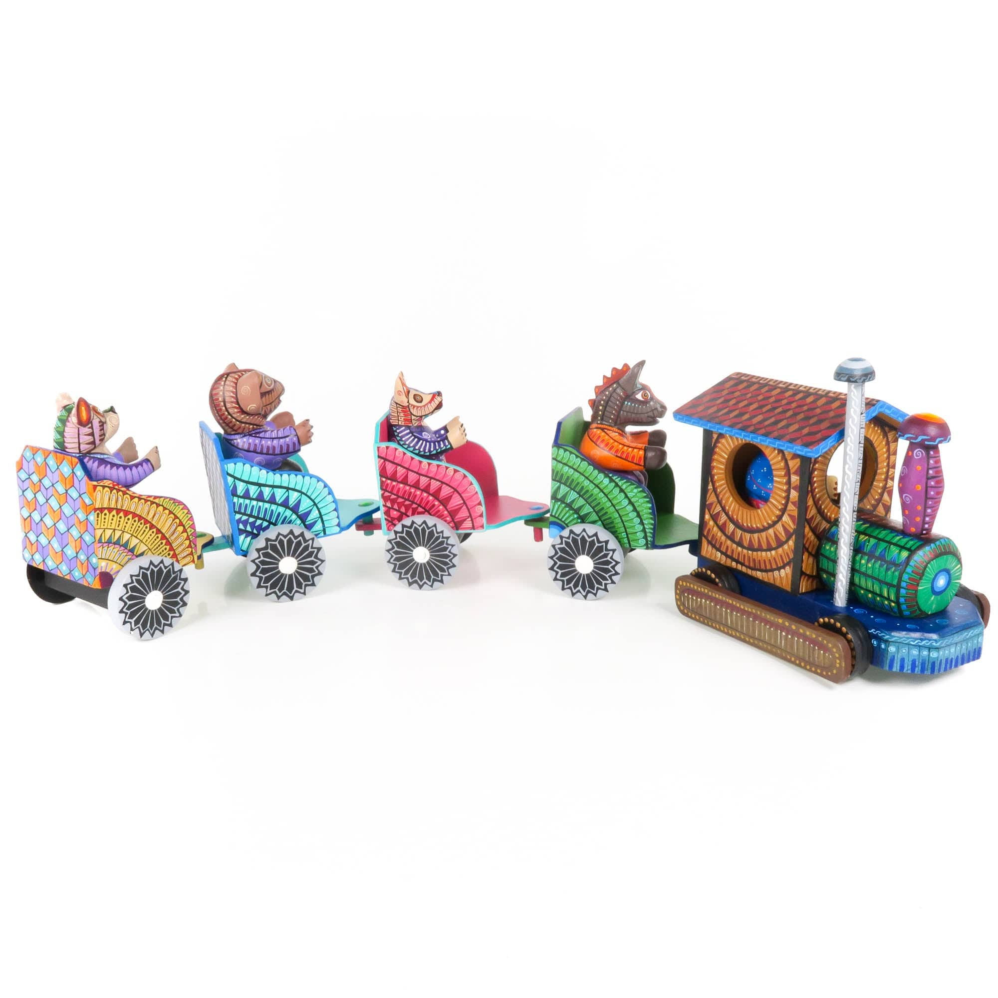 Masterpiece Animal Train - Oaxacan Alebrije Wood Carving - Image 9