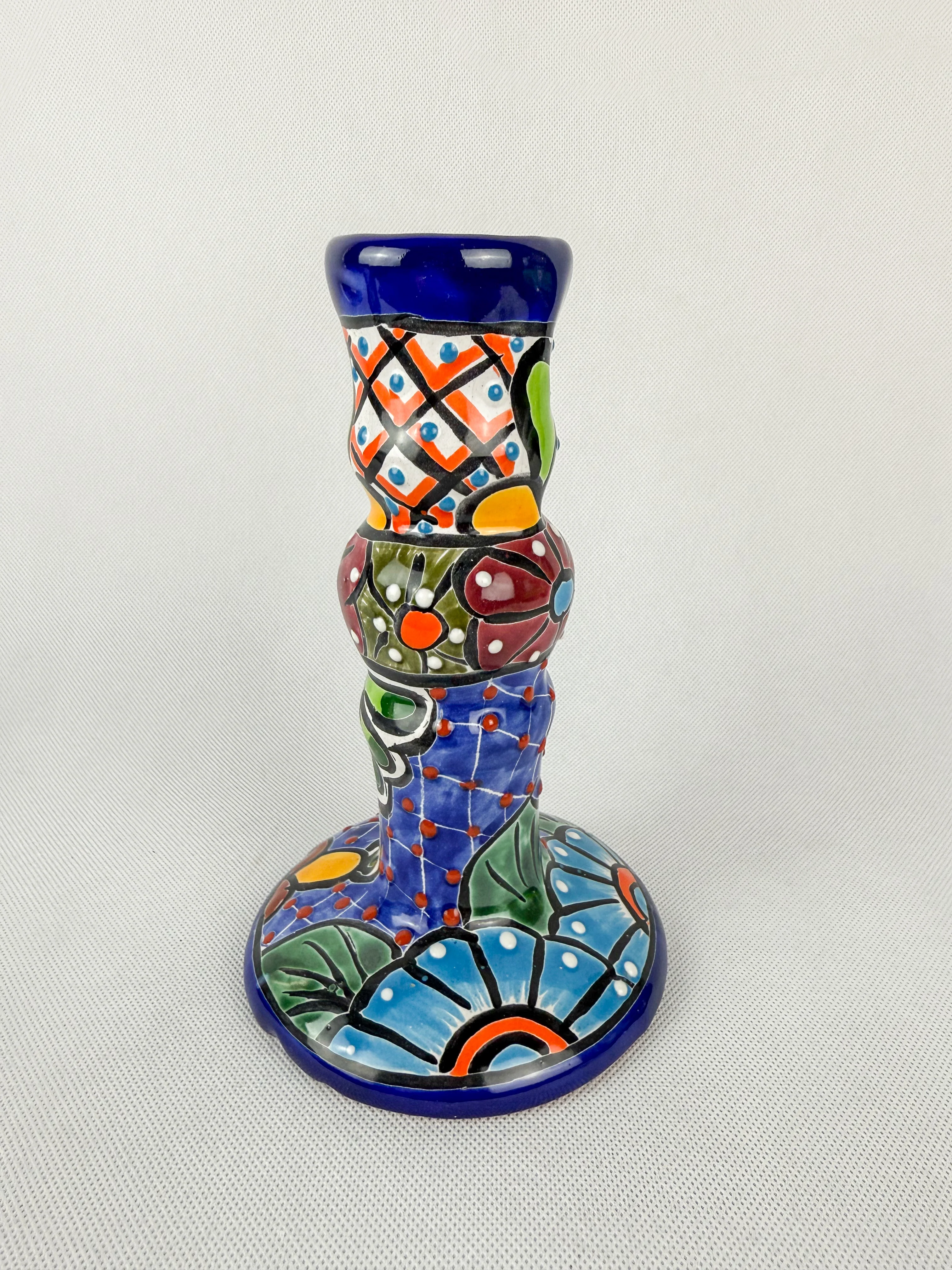 Mexican Candle Holder Talavera Candle Holder Talavera Porta Velas Colorful - Image 3
