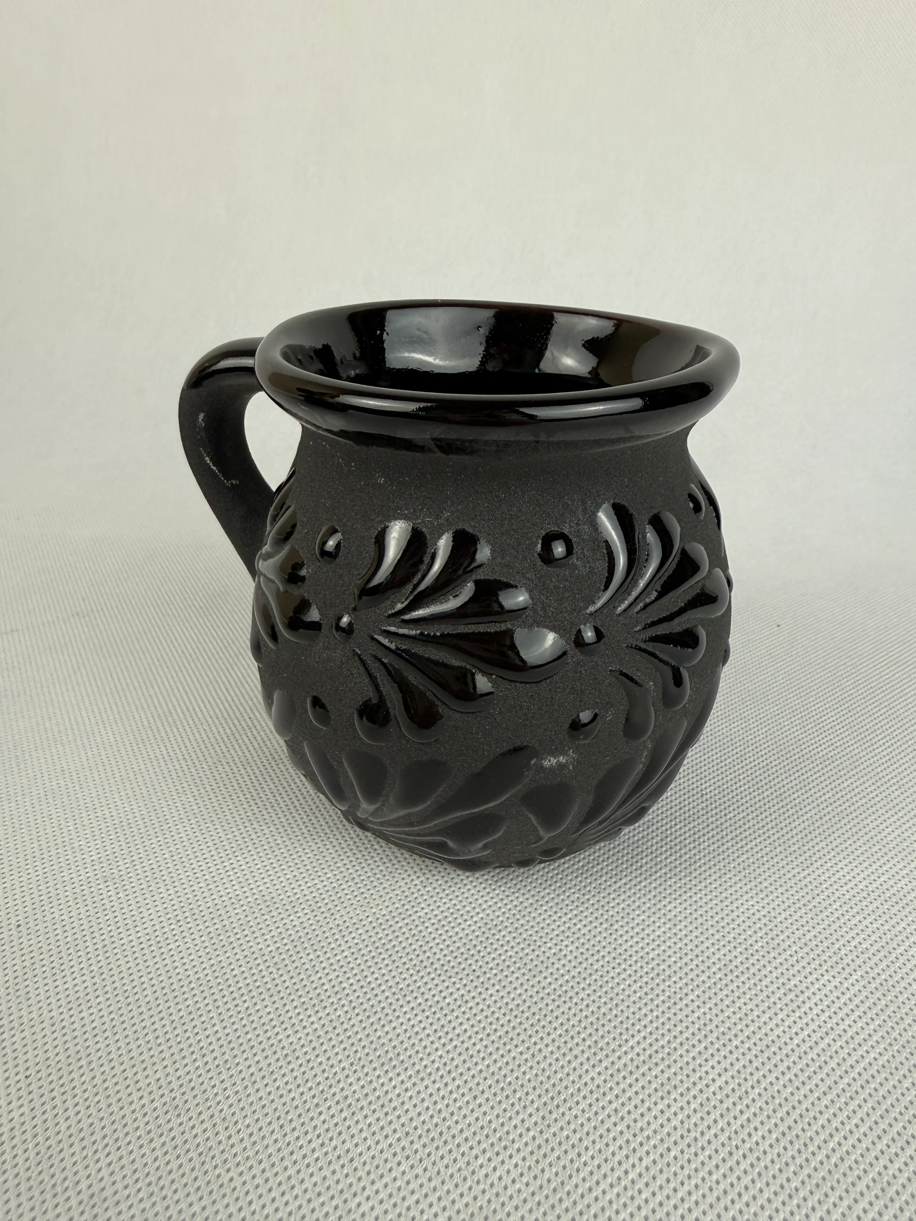 Mexican Clay Mugs Black Engobe - Tazas De Barro Jarrito