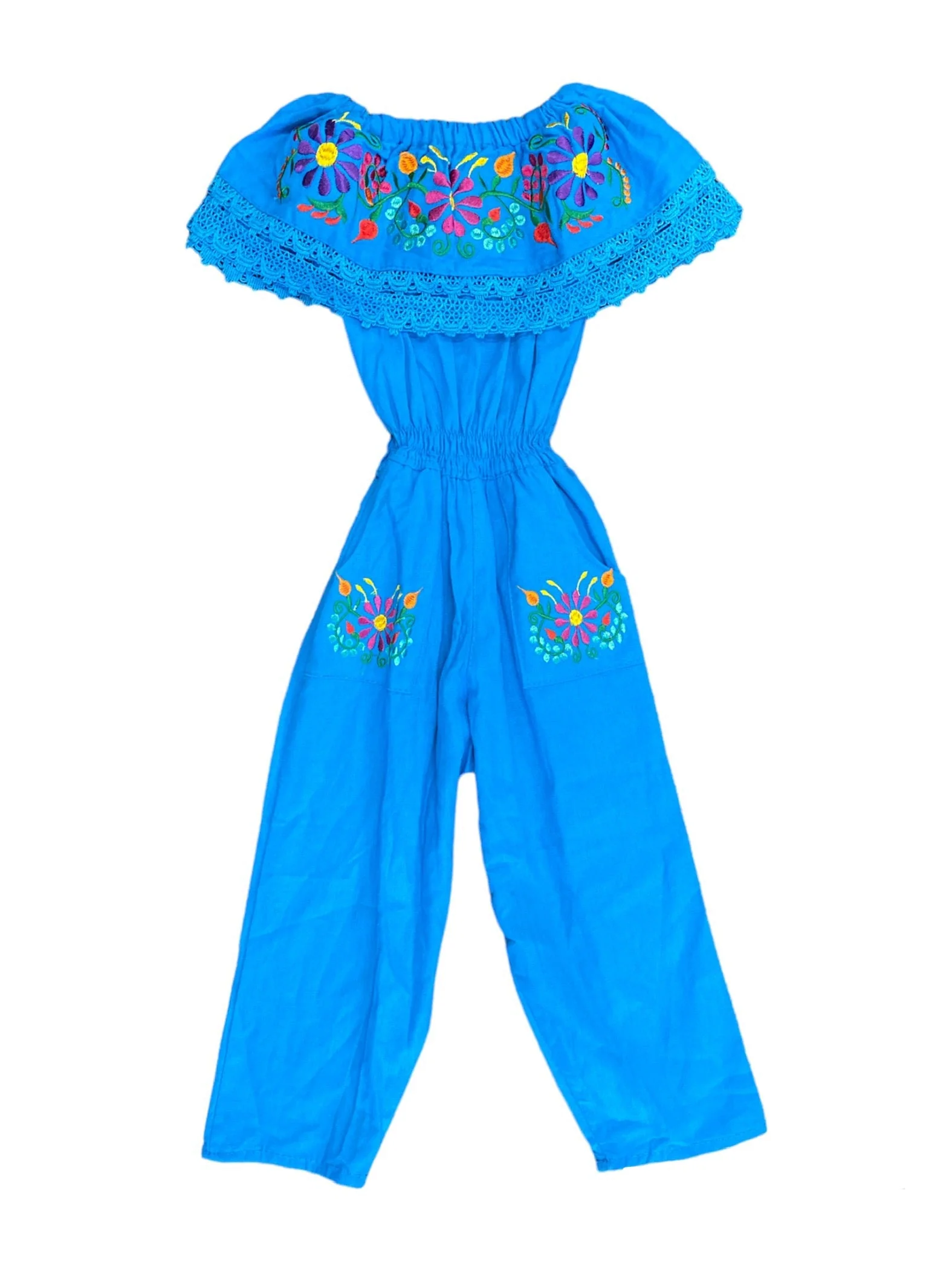 Mexican Girl Blue Jumpsuit - Image 3