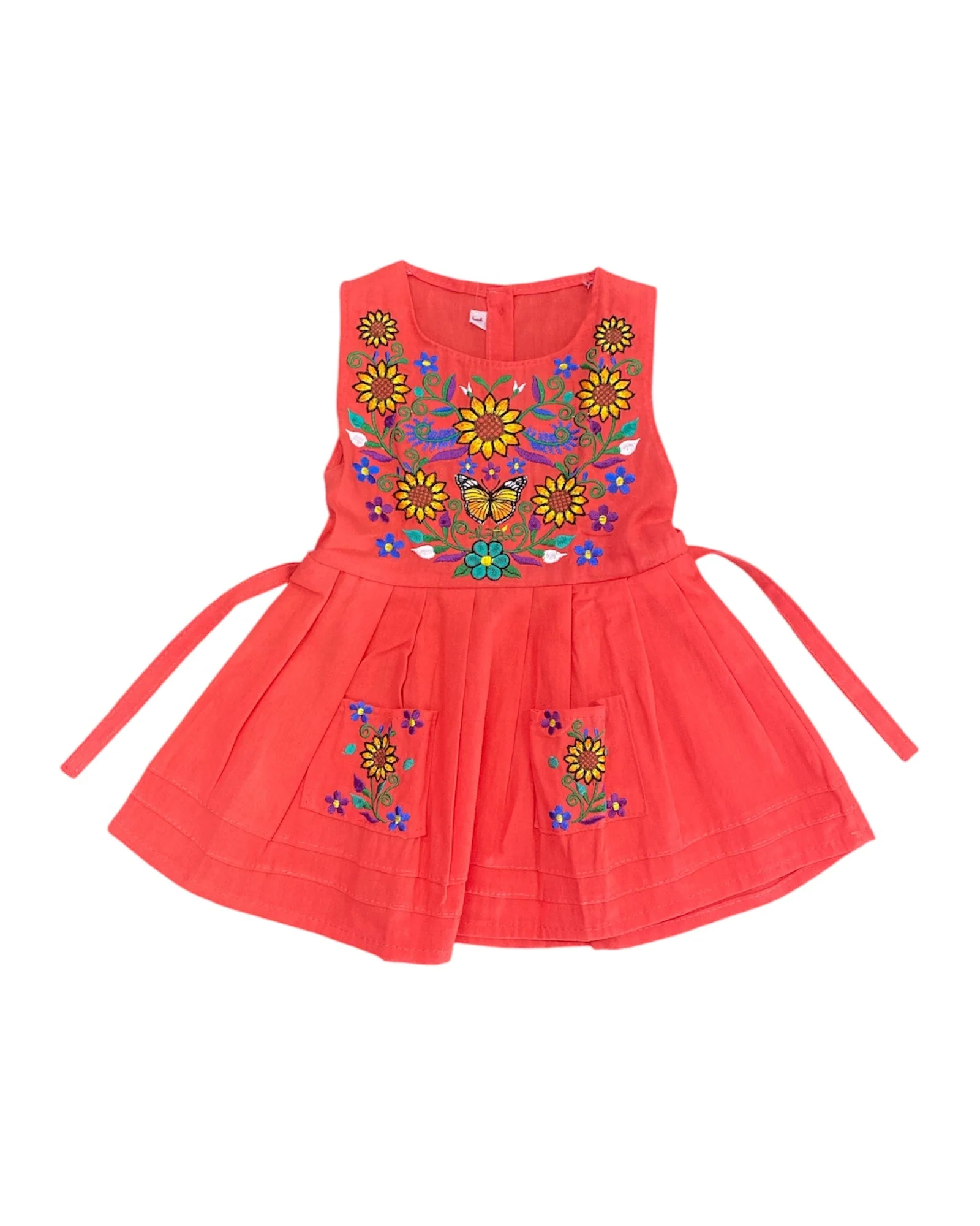 Mexican Girl Monarch Sunflowers Dress - Image 3