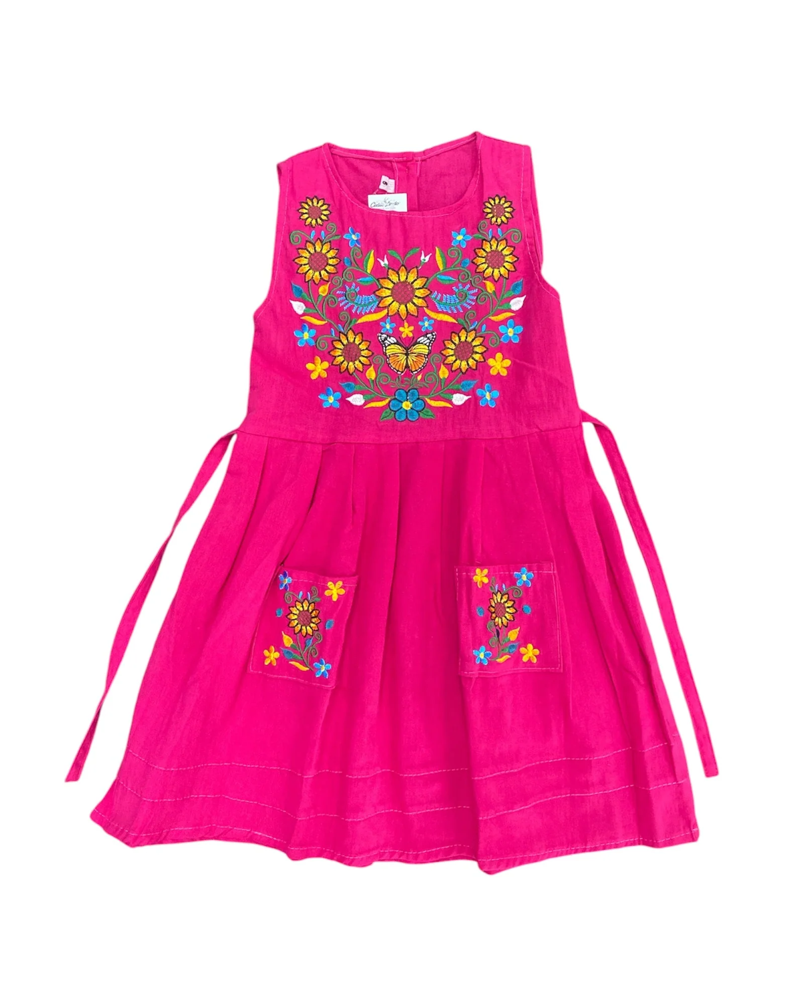 Mexican Girl Monarch Sunflowers Dress - Image 5