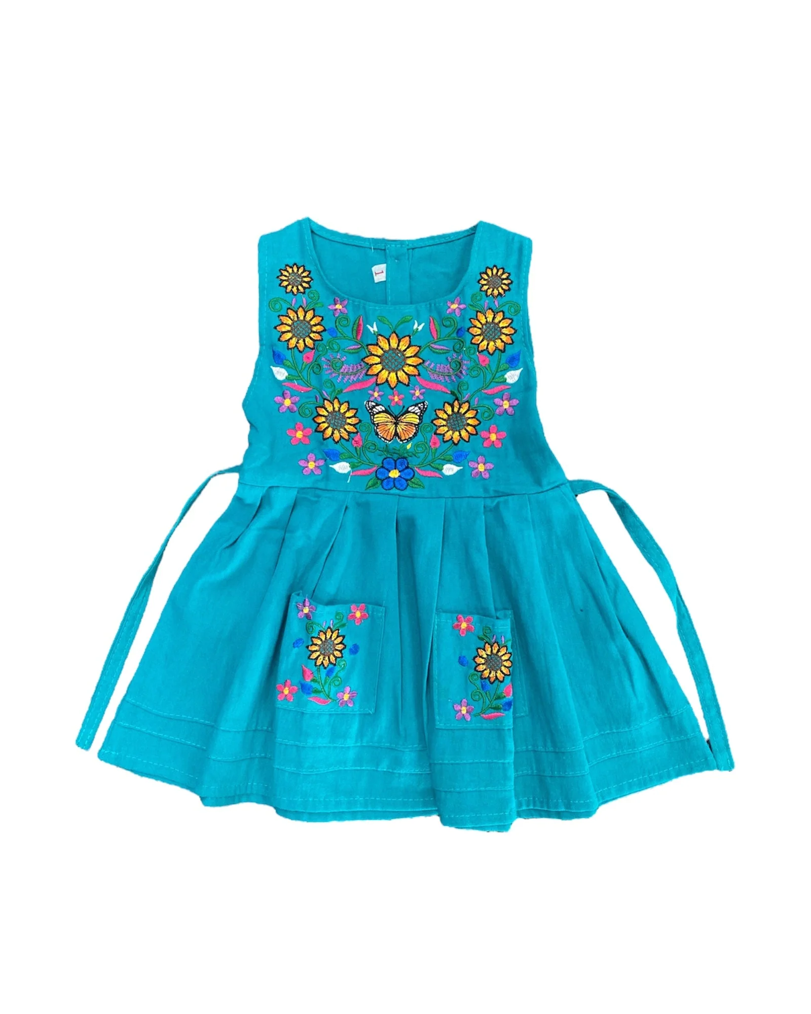 Mexican Girl Monarch Sunflowers Dress - Image 7