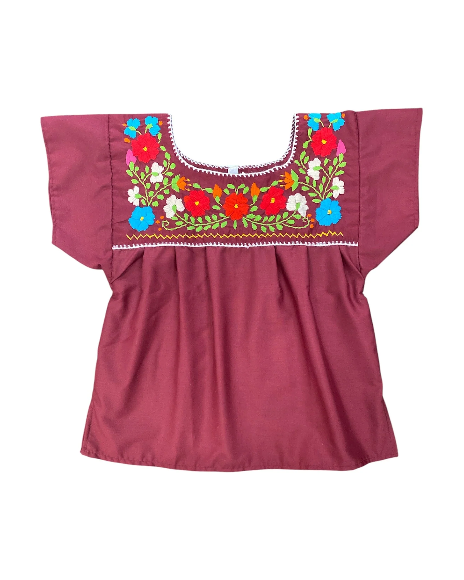 Mexican Embroidered Shirt Girls Tehuacán- Blusa Nina - Image 4