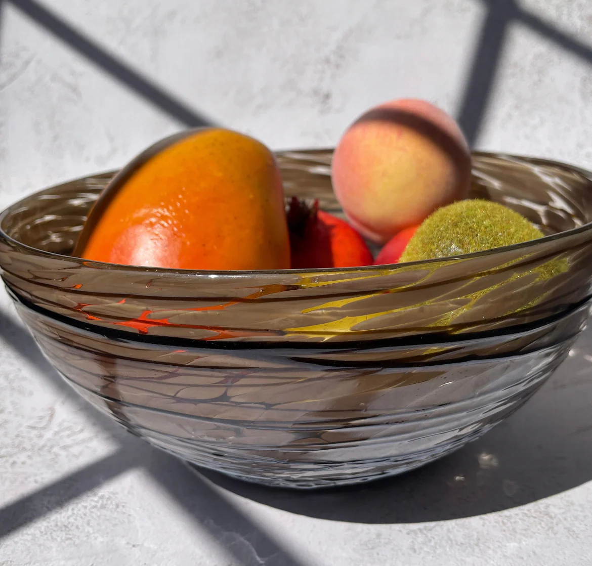 Mexican Glass Bowl Serving Bowl Blown Glass Bowl Handblown - Image 7