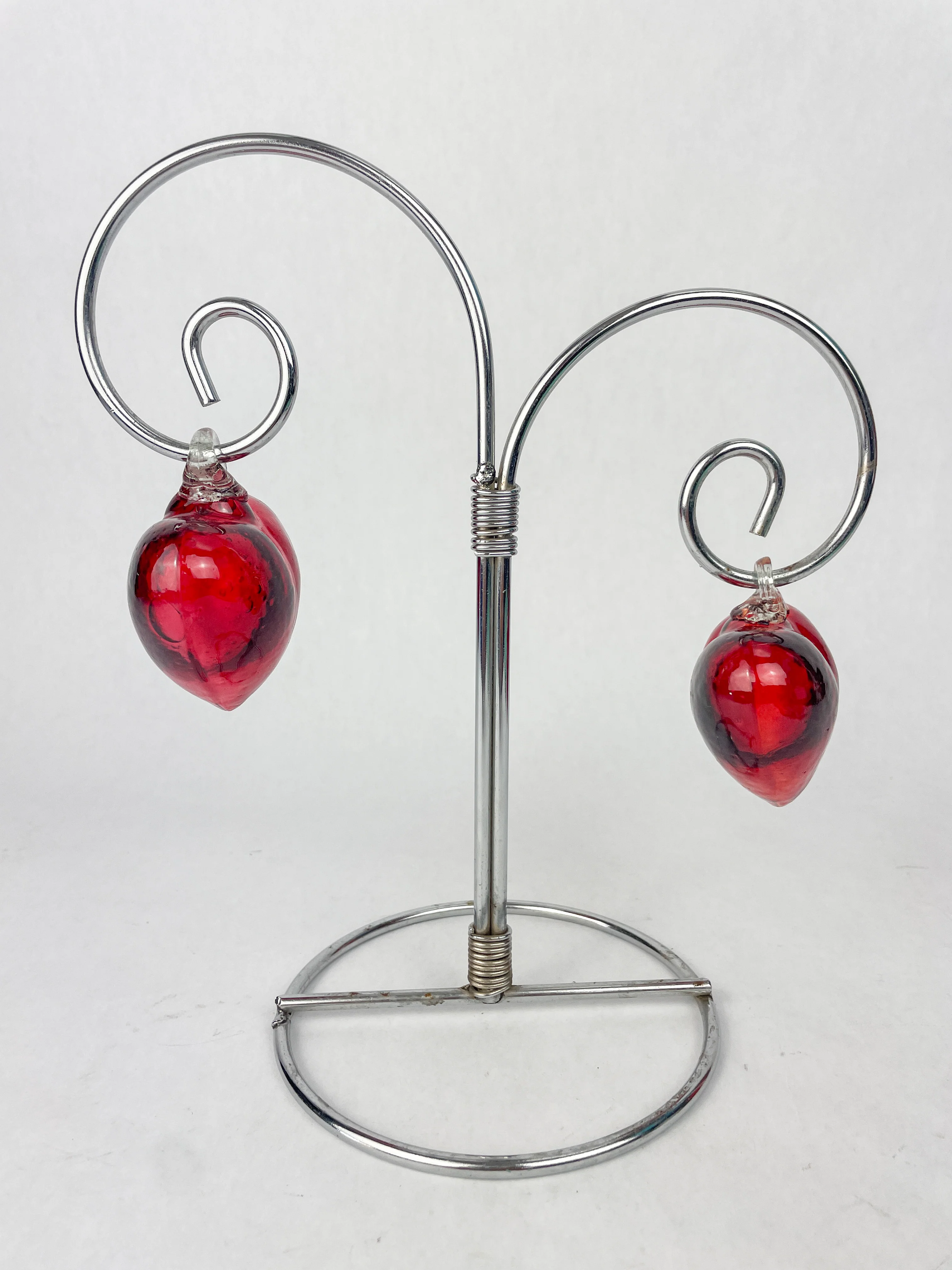 Mexican 3 Inch Glass Hearts With Stand - Corazones Con Base - Image 3