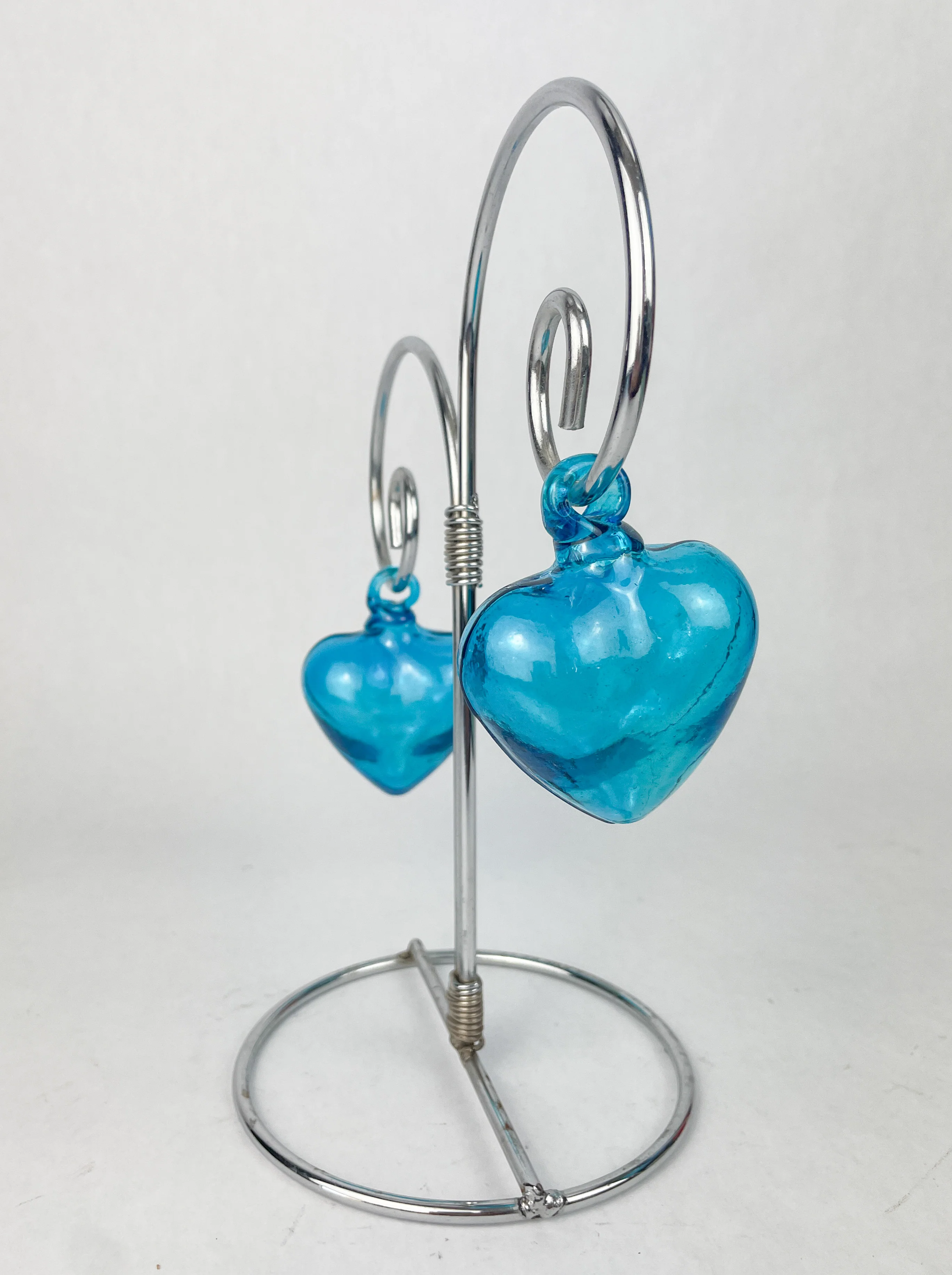 Mexican 3 Inch Glass Hearts With Stand - Corazones Con Base - Image 5