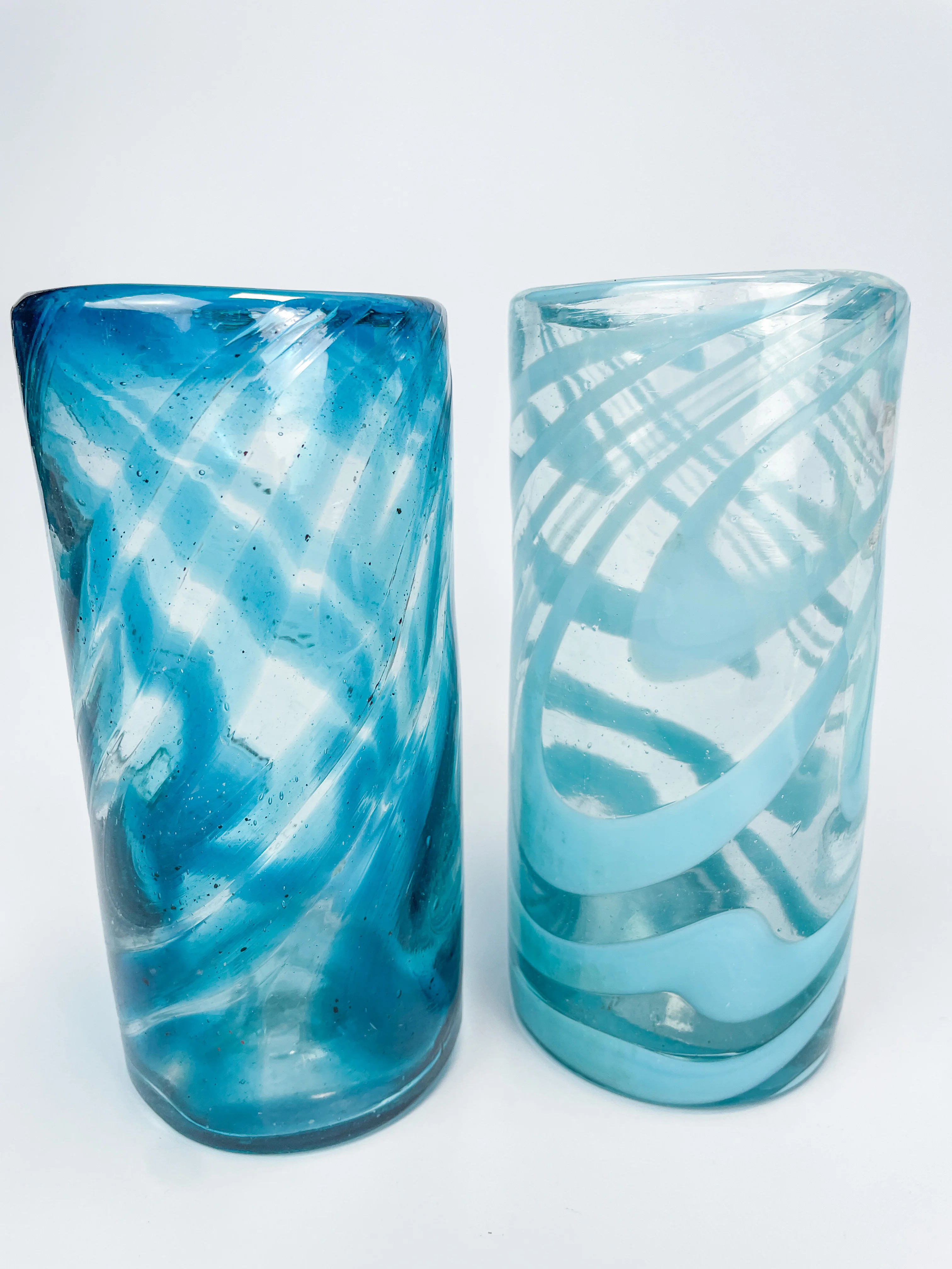 Mexican Glassware Tumblers 2pc Set Mexican Recycled Glass Mexican Confetti Glassware - Image 10