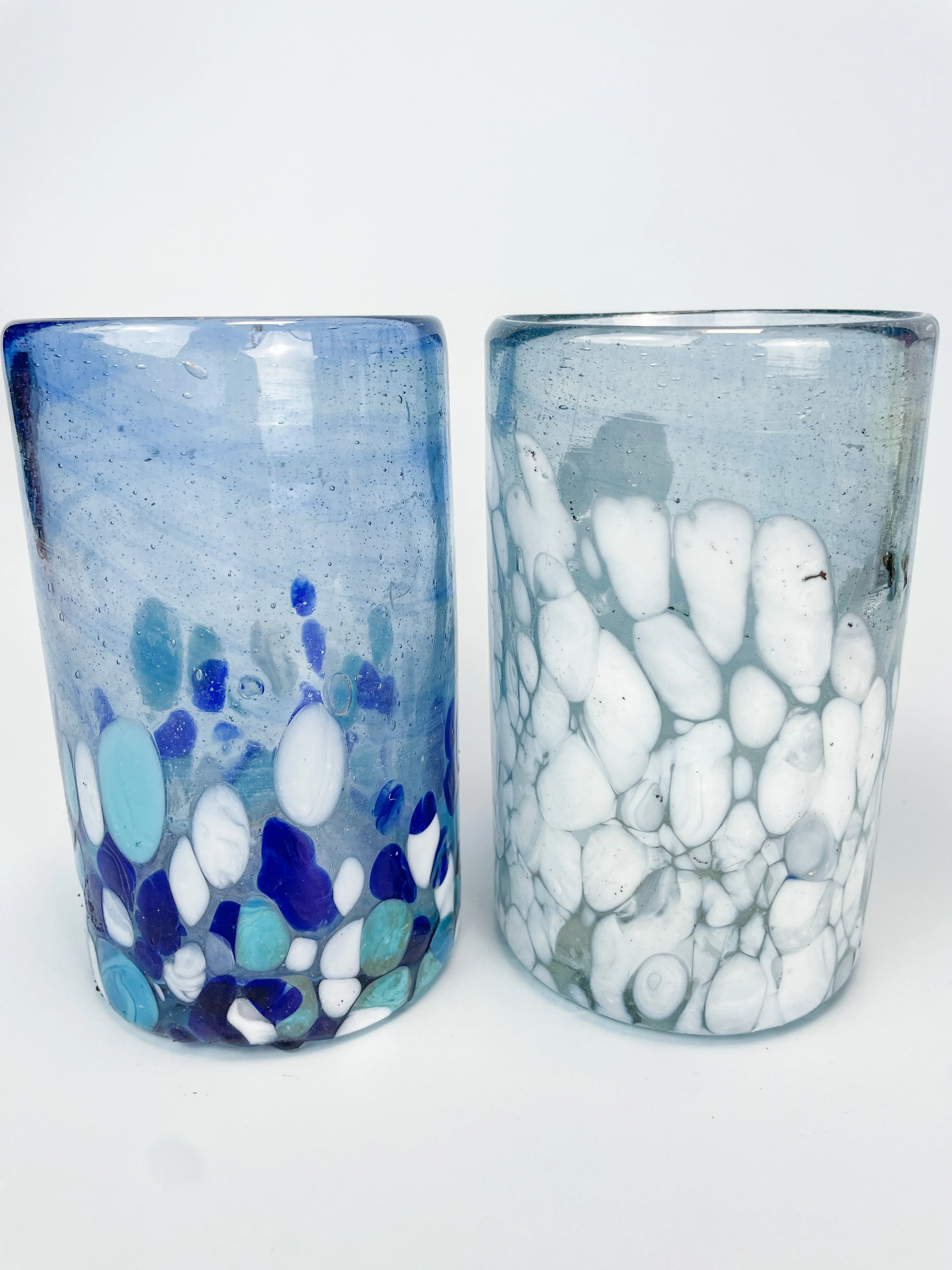 Mexican Glassware Tumblers 2pc Set Mexican Recycled Glass Mexican Confetti Glassware - Image 14