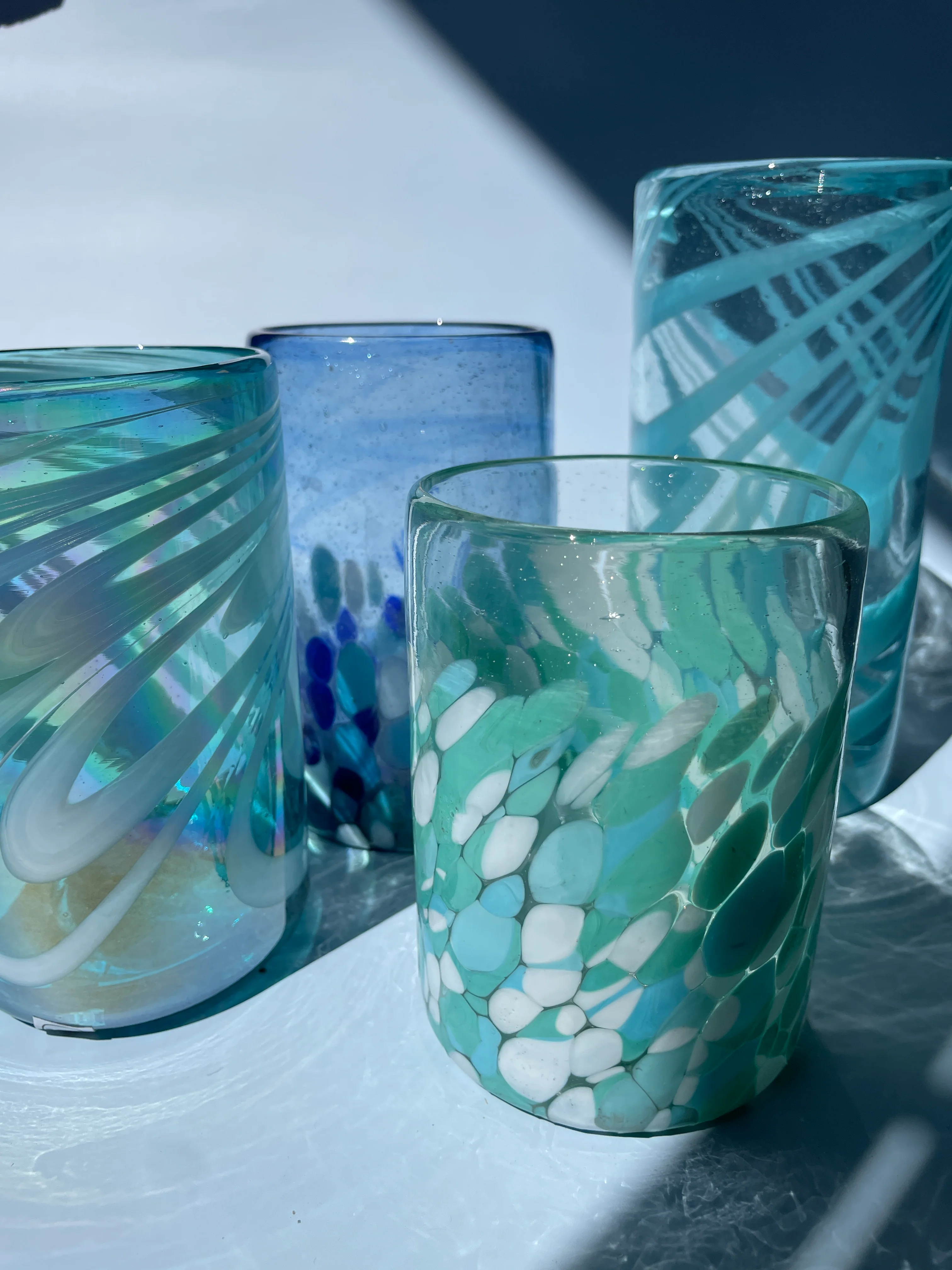 Mexican Glassware Tumblers 2pc Set Mexican Recycled Glass Mexican Confetti Glassware - Image 17