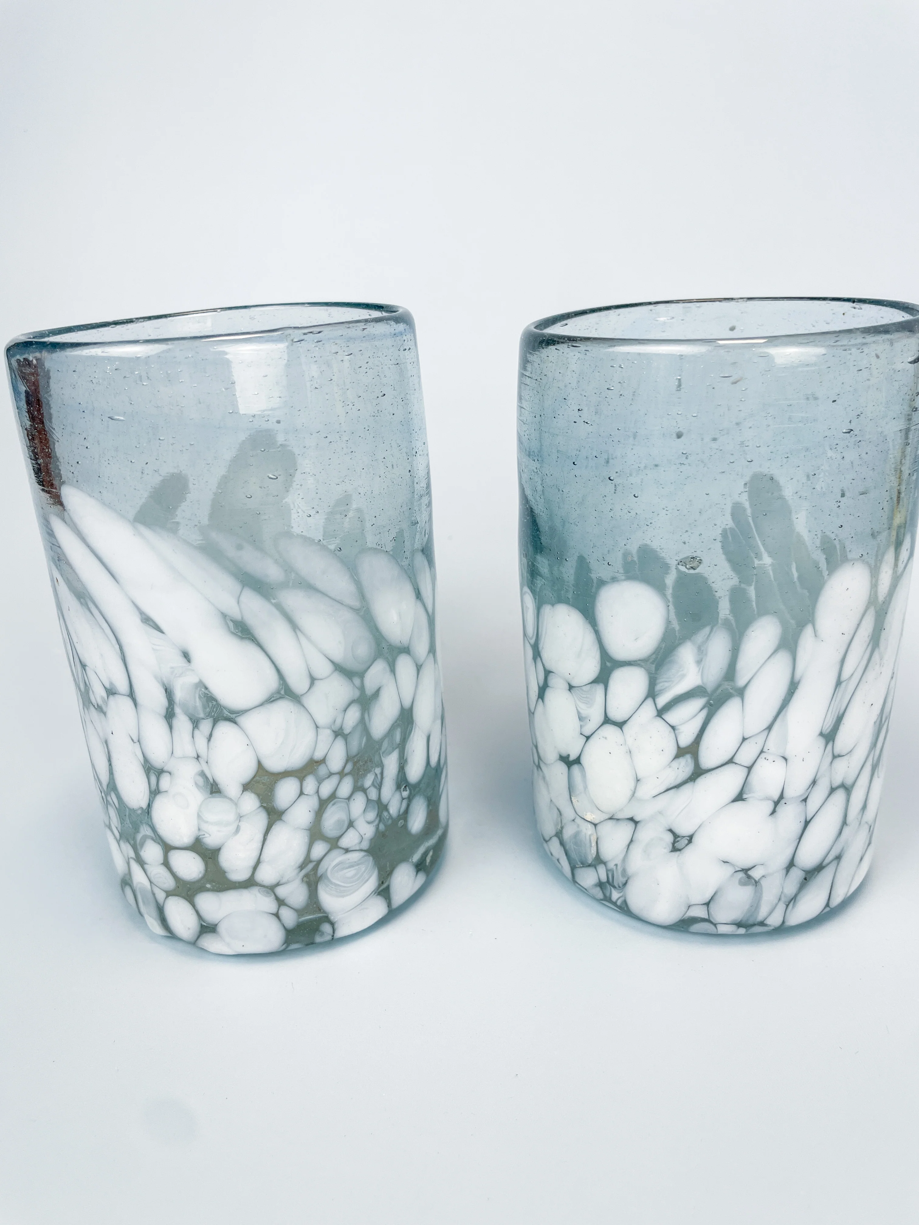 Mexican Glassware Tumblers 2pc Set Mexican Recycled Glass Mexican Confetti Glassware - Image 5
