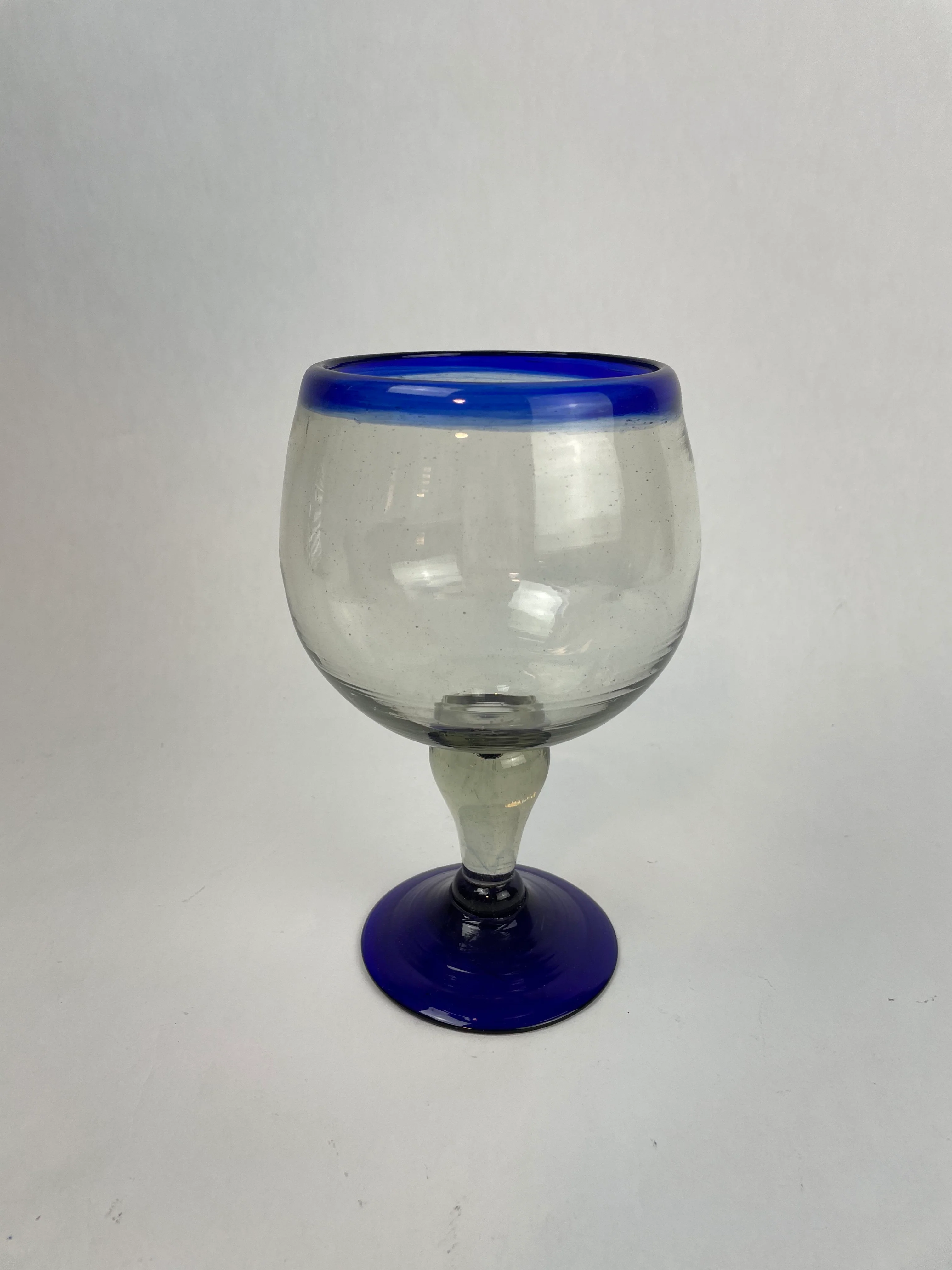 Mexican Glassware 2 pc Set Blue Rim Glassware Copa Chabela - Image 3