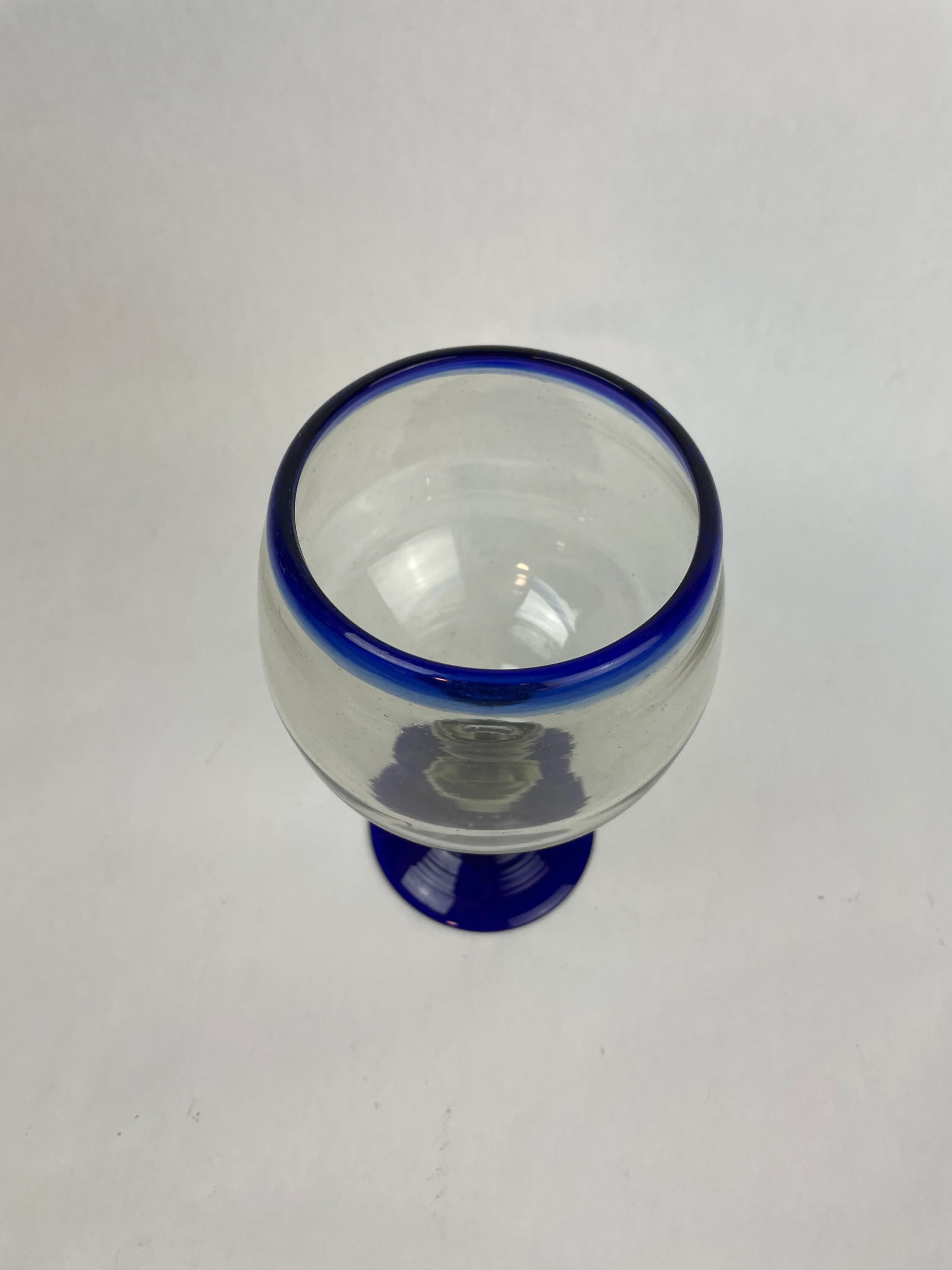 Mexican Glassware 2 pc Set Blue Rim Glassware Copa Chabela - Image 4