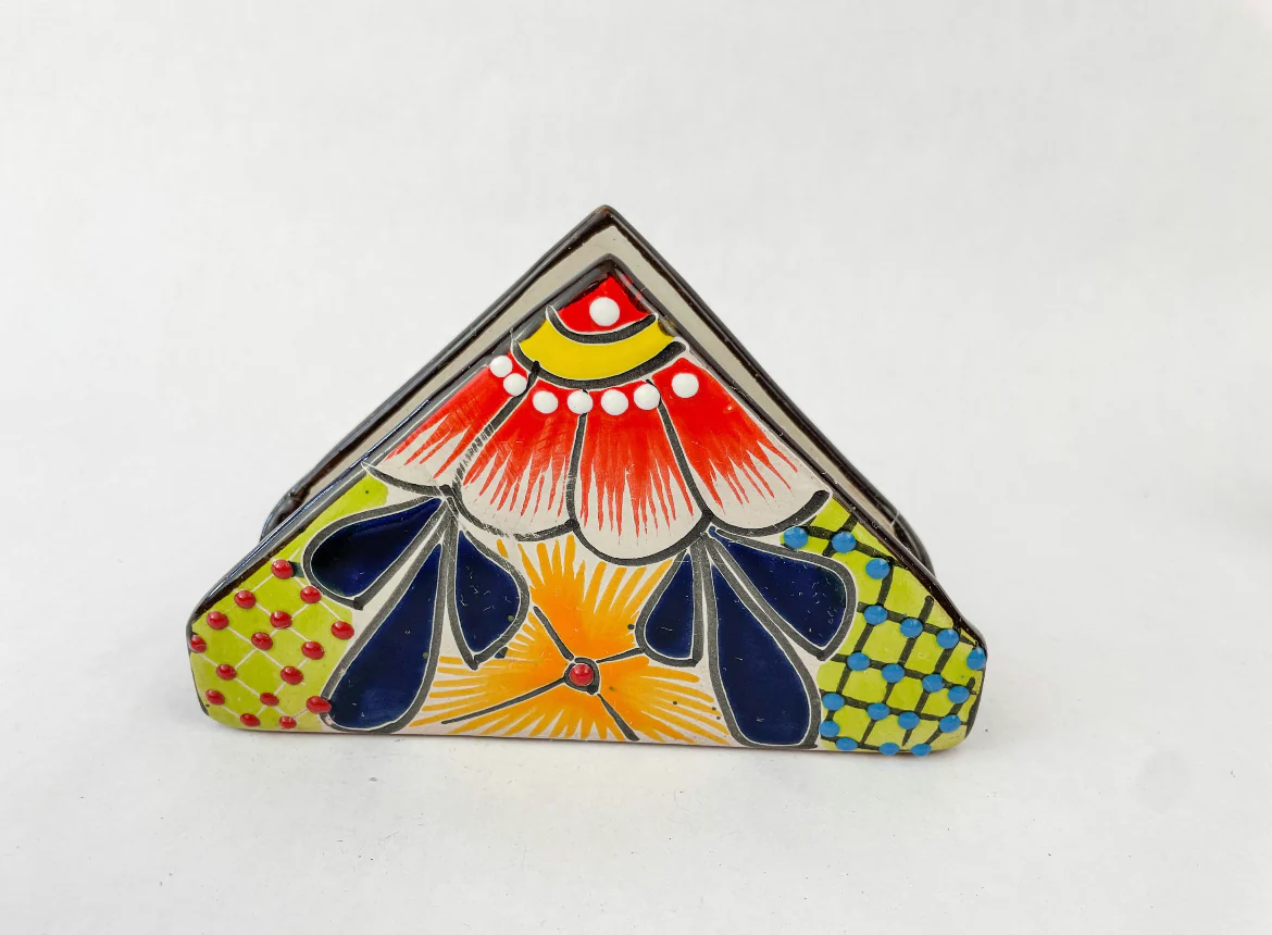 Mexican Napkin Holder Talavera Napkin Holder Table Napkin Holder Blue Colorful - Image 5