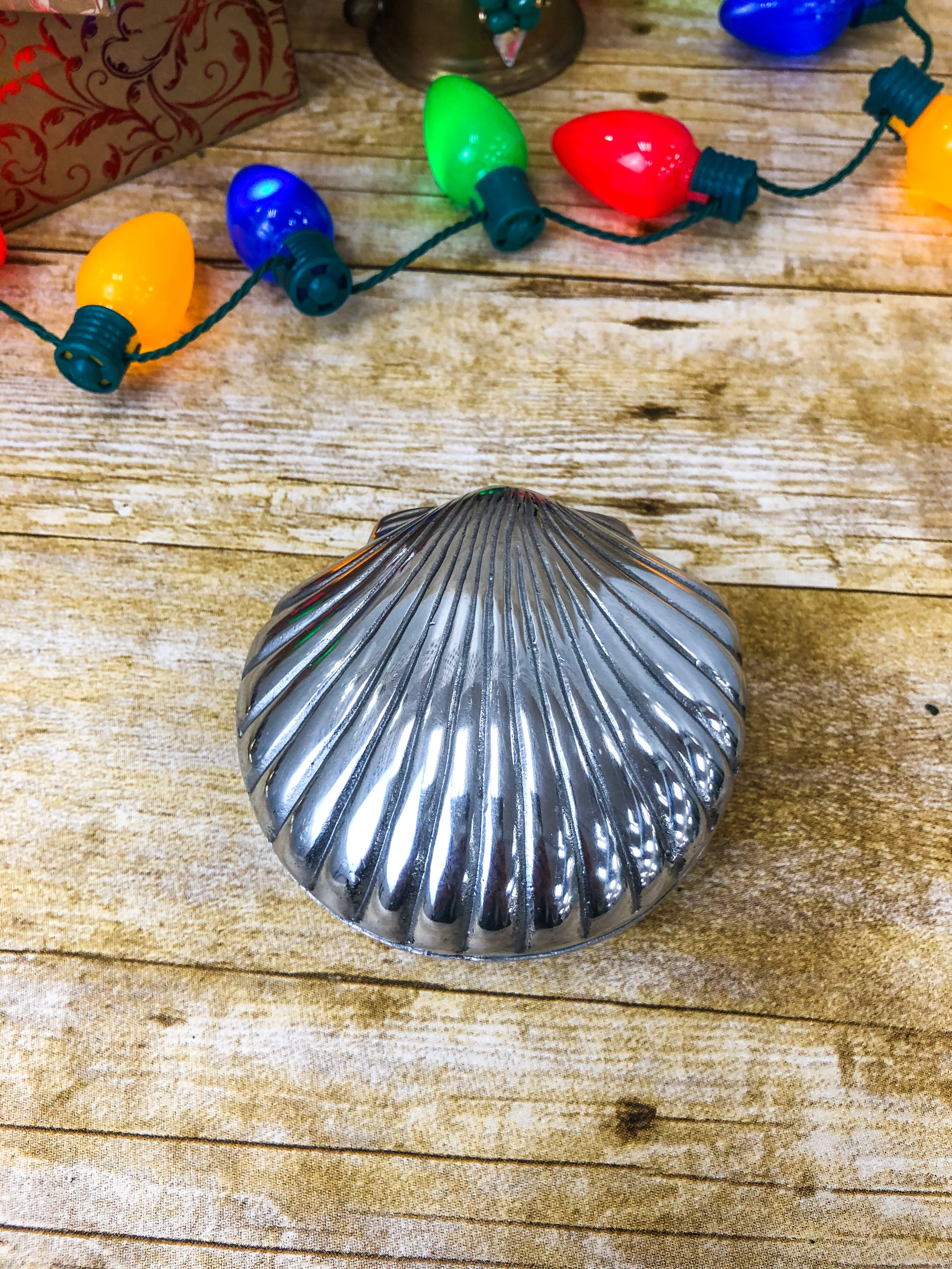 Mexican Pewter Silver Jewelry Box Vanity Decor Handmade - Image 5
