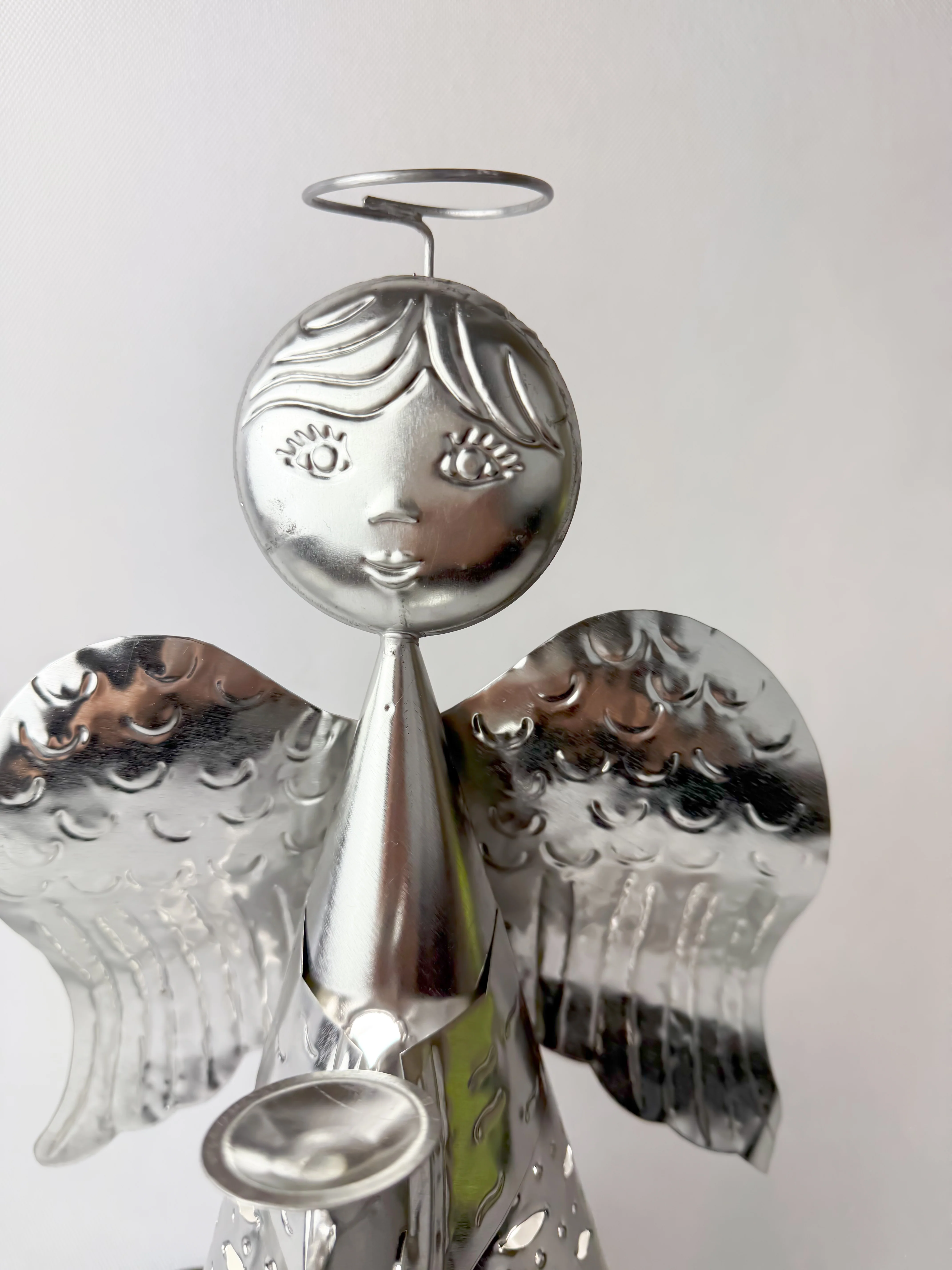 Mexican Punched Tin Lighting Angel Tin Lights Angel Con Luz - Image 6