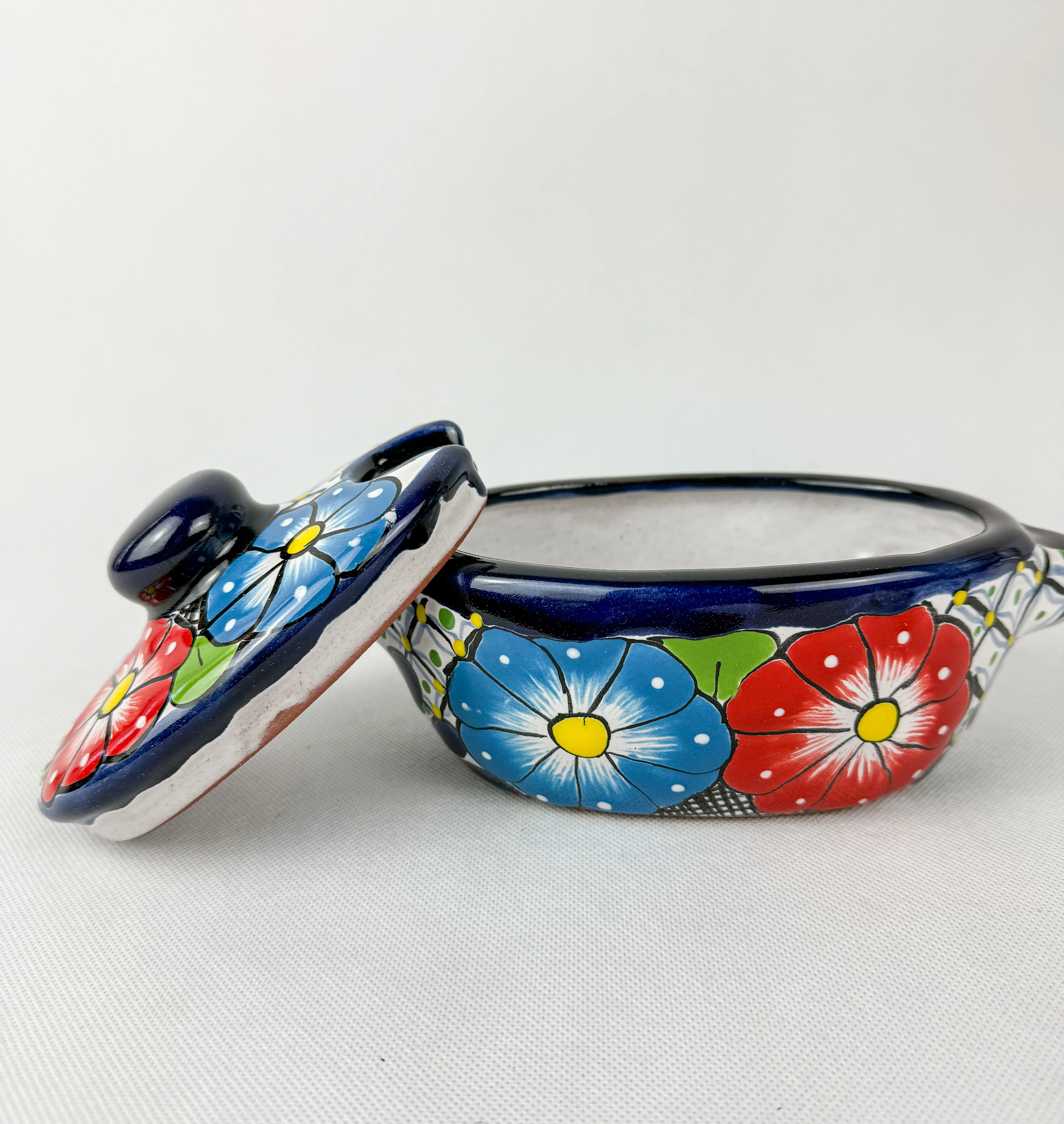 Talavera Bowl With Lid - Salsera Con Tapa Colorful - Image 3