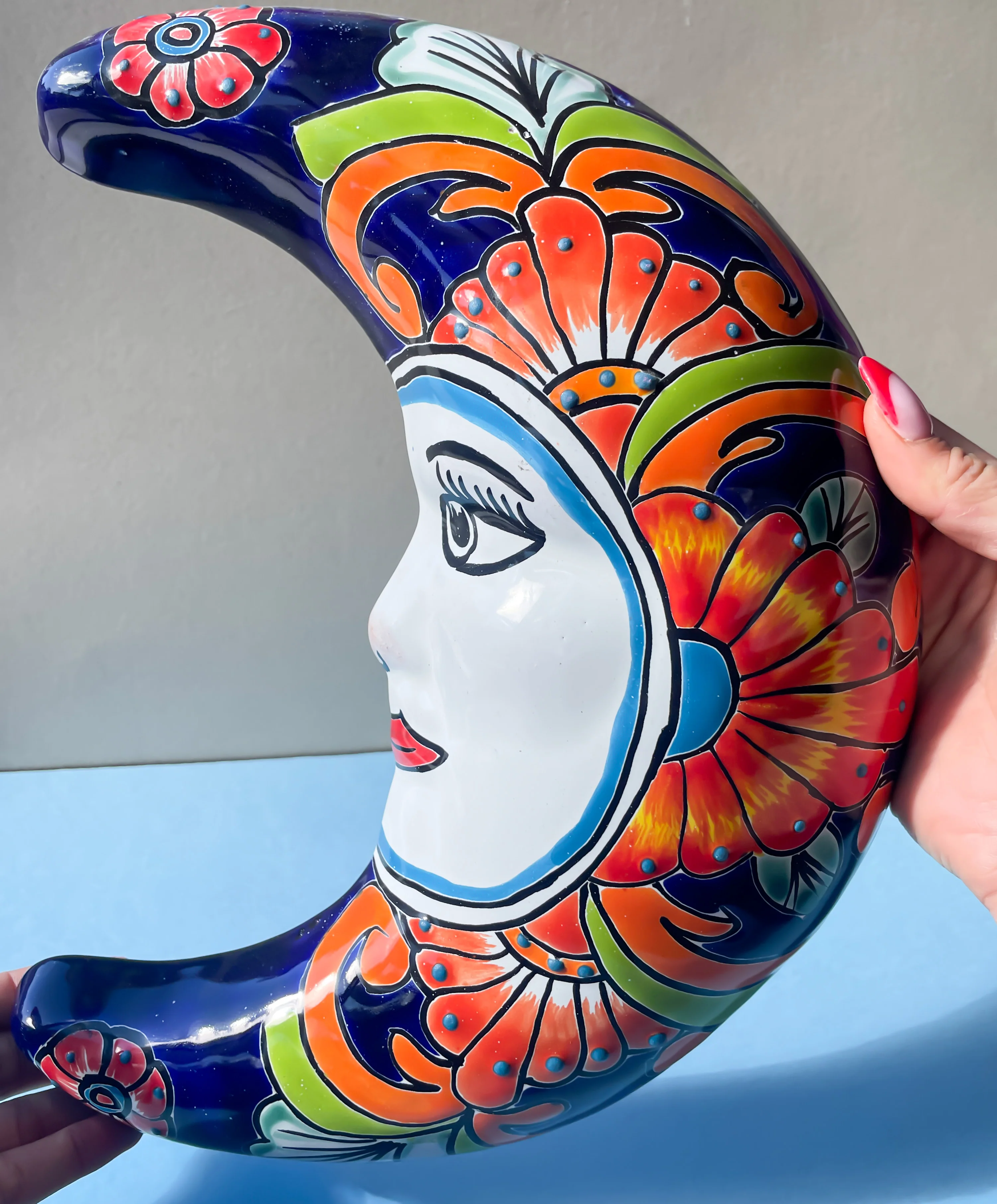 Mexican Sun And Moon Mexican Talavera Pottery - Image 4
