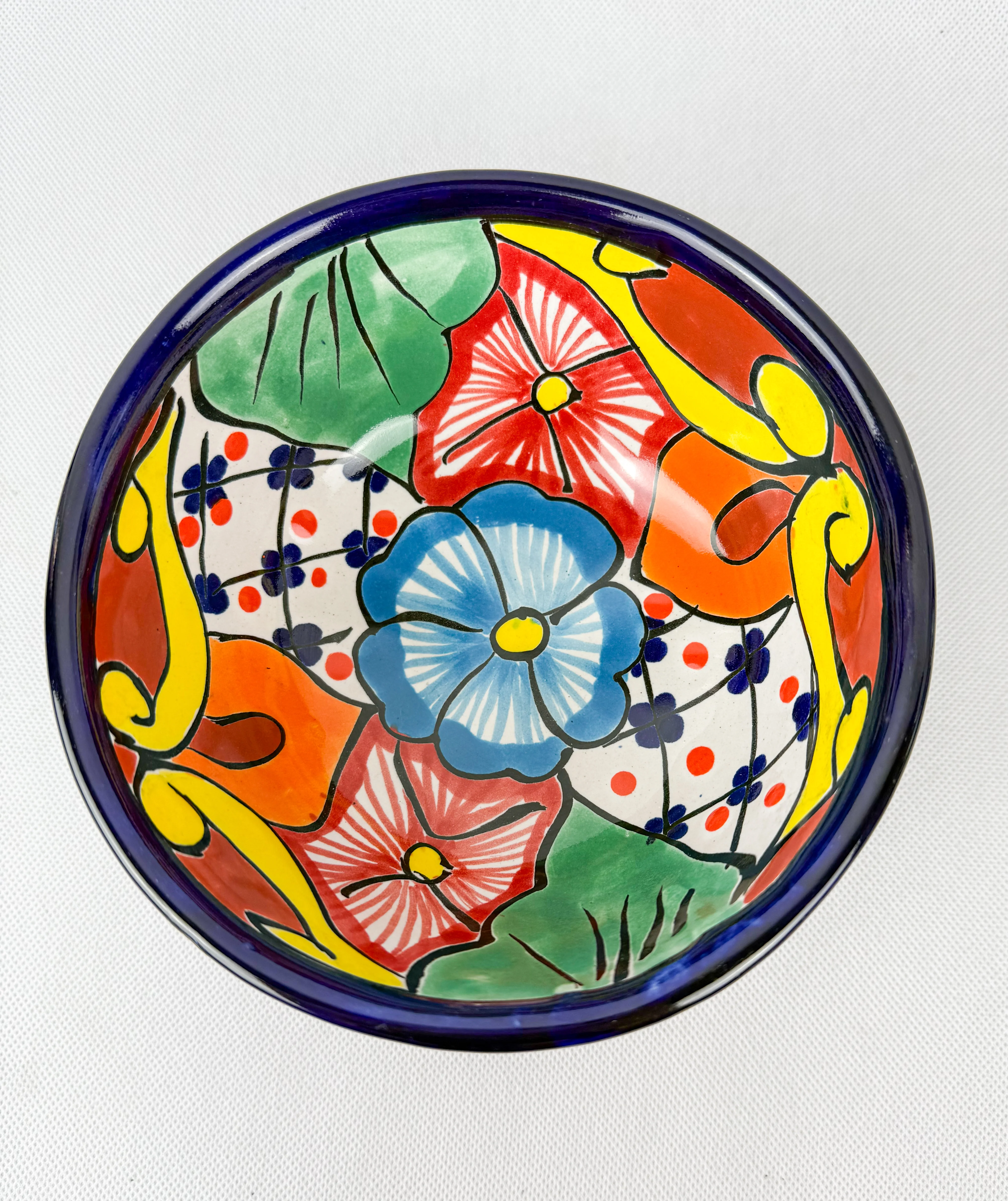 Mexican Talavera Molcajete Salsa Bowl Colorful - Image 4