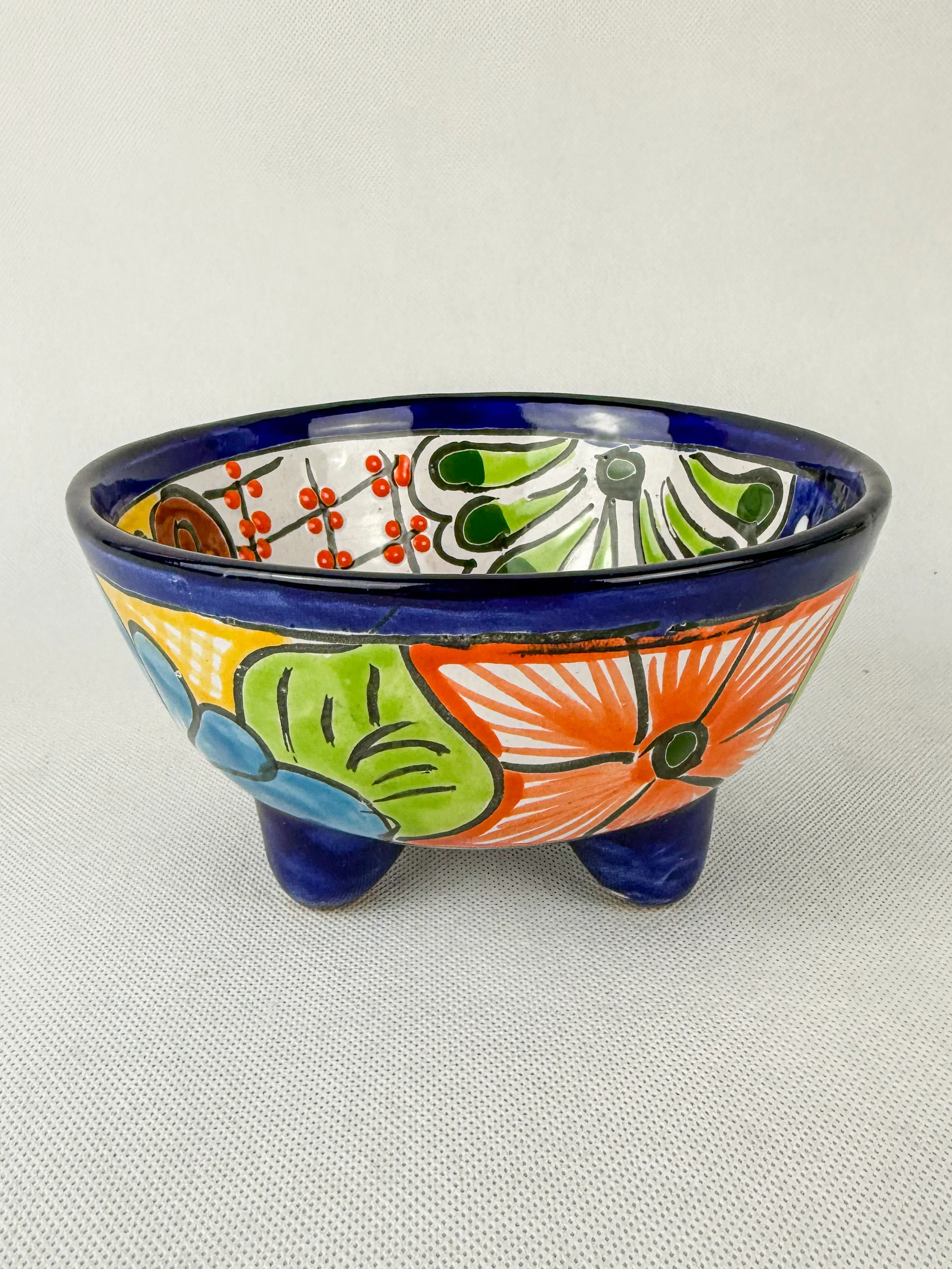 Mexican Talavera Molcajete Salsa Bowl Colorful - Image 5