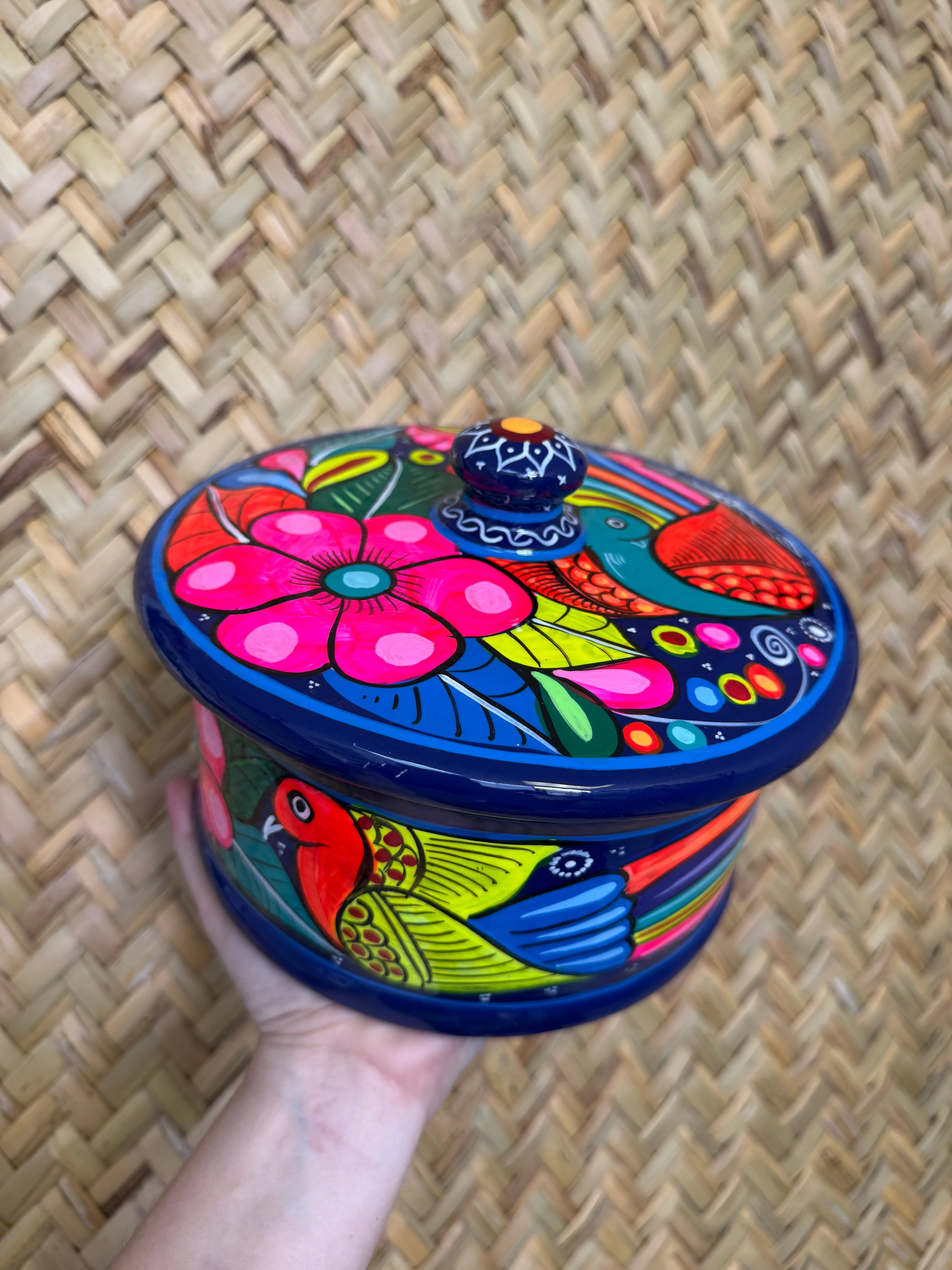 Mexican Tortilla Warmer Hand painted Tortillero - Image 4