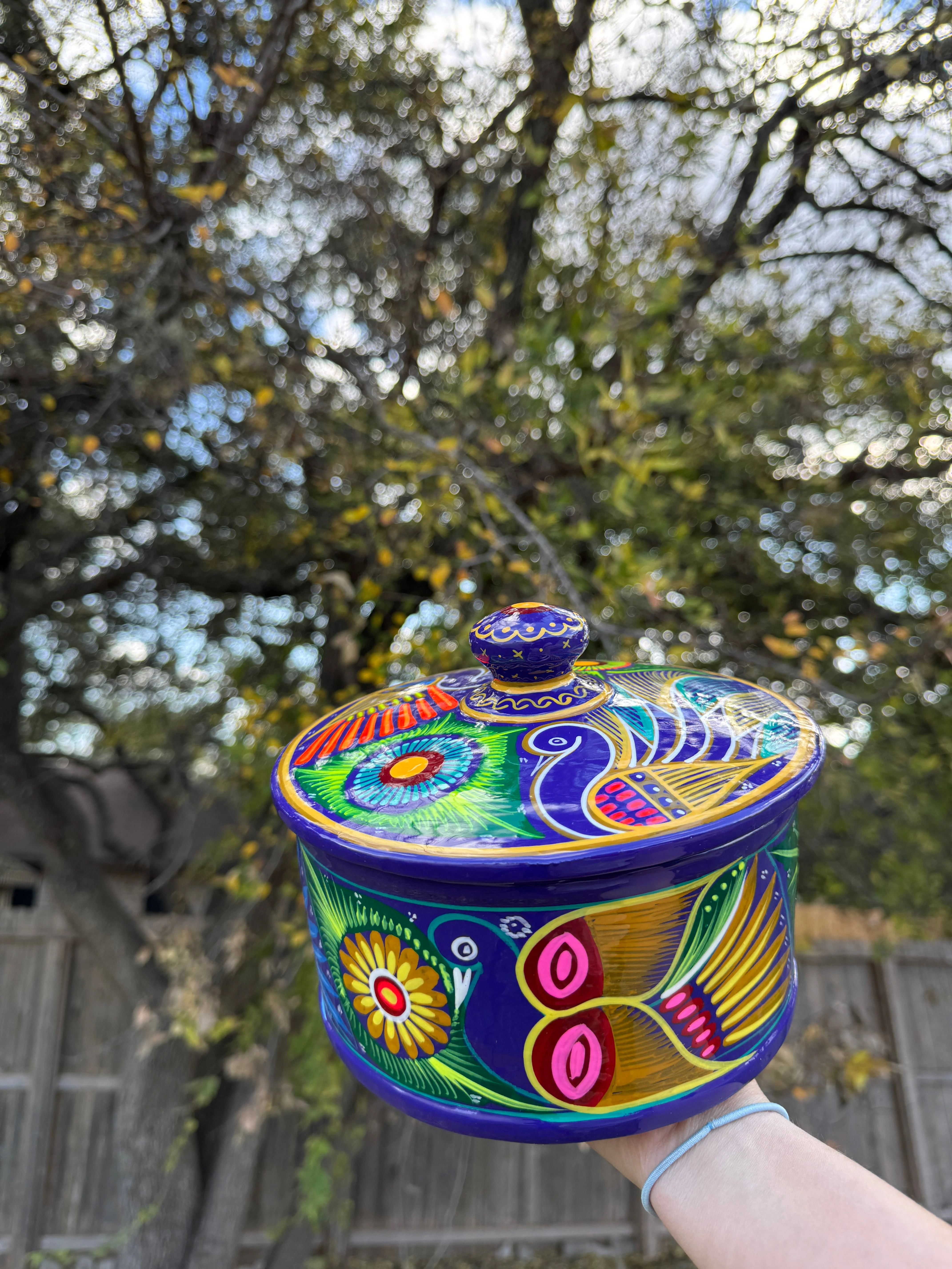 Mexican Tortilla Warmer Hand painted Tortillero - Image 6