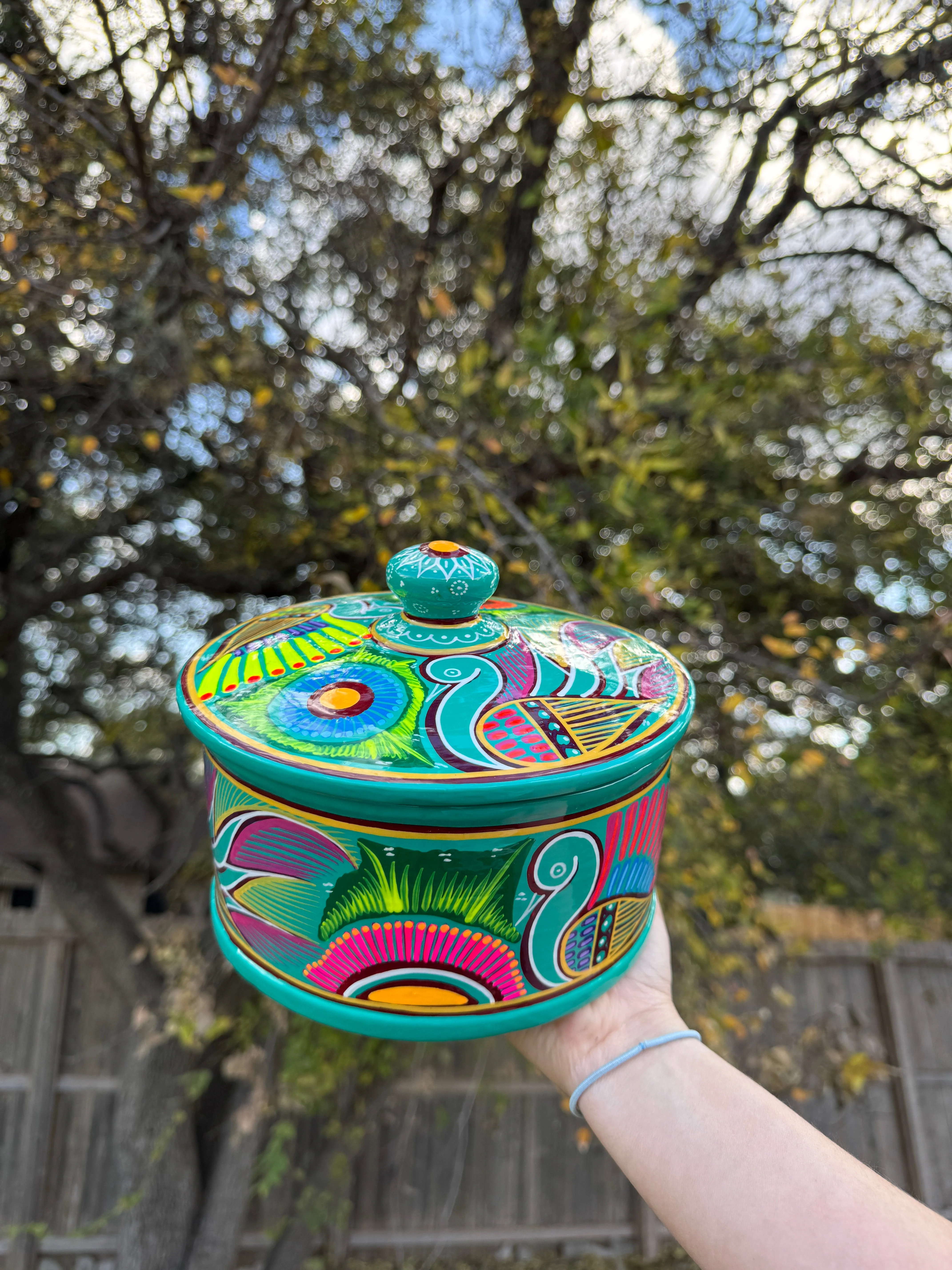 Mexican Tortilla Warmer Hand painted Tortillero - Image 7