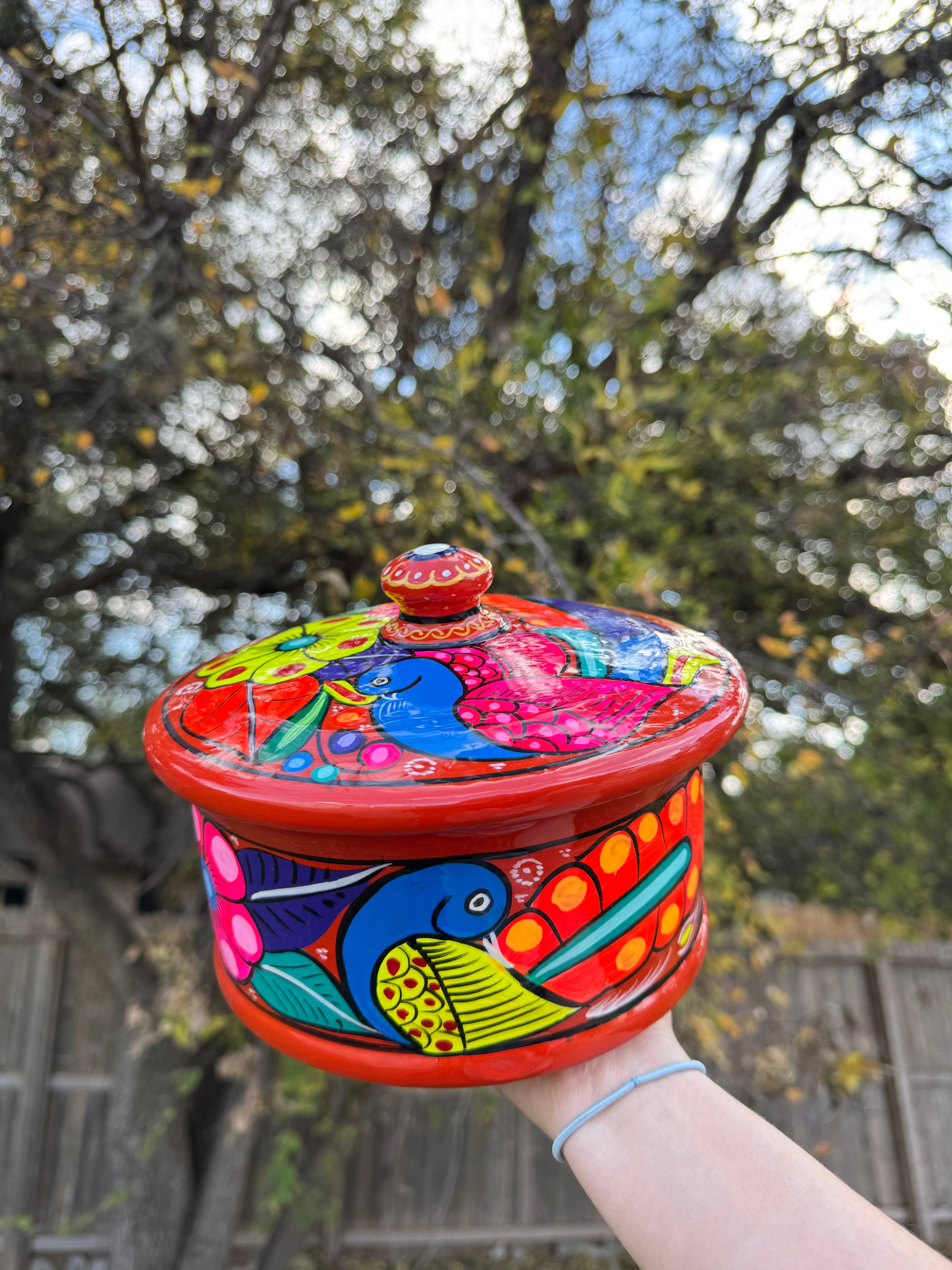 Mexican Tortilla Warmer Hand painted Tortillero - Image 8