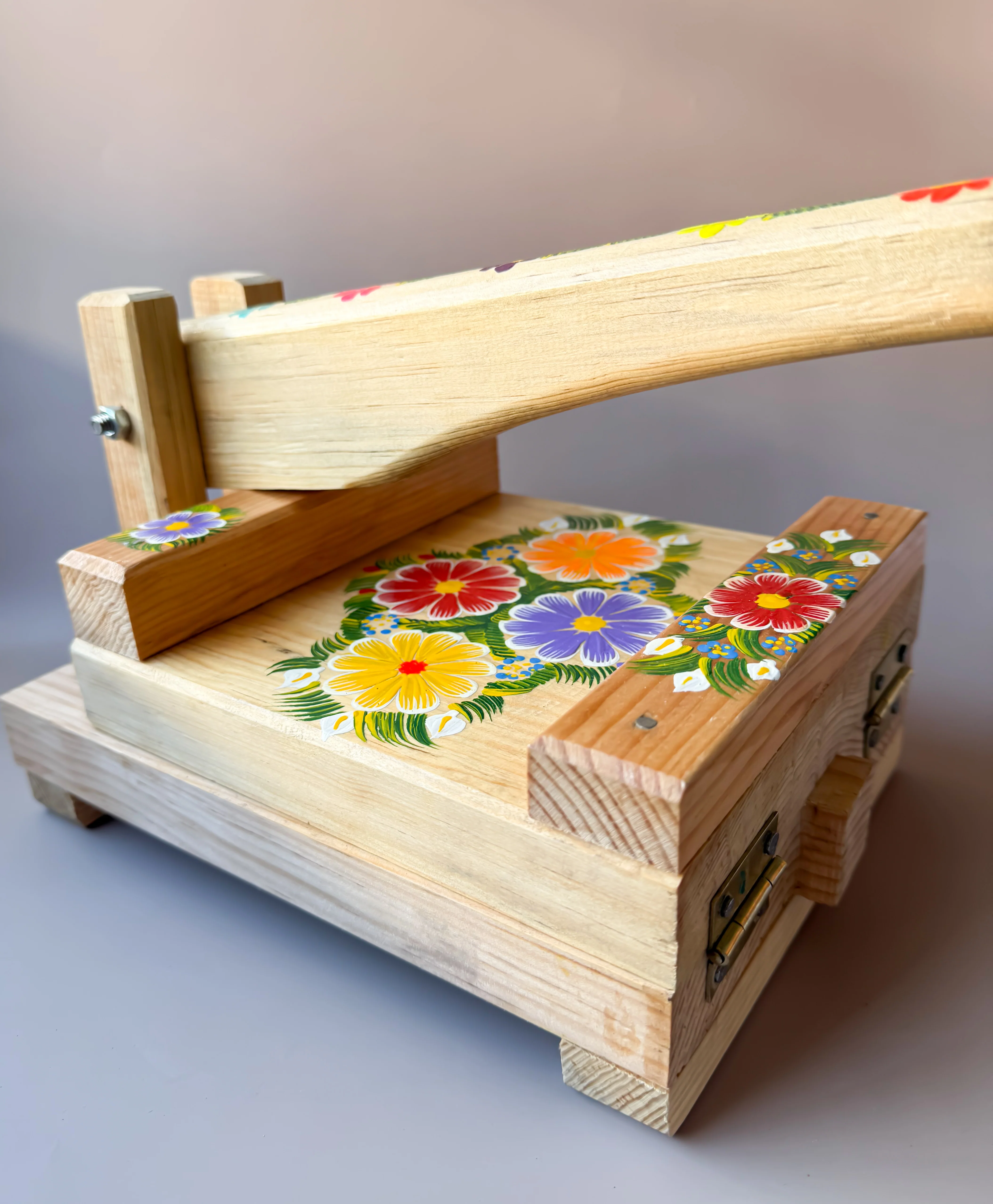 Mexican Tortilla Press Wood Tortilla Press Prensa Para Tortillas - Image 5