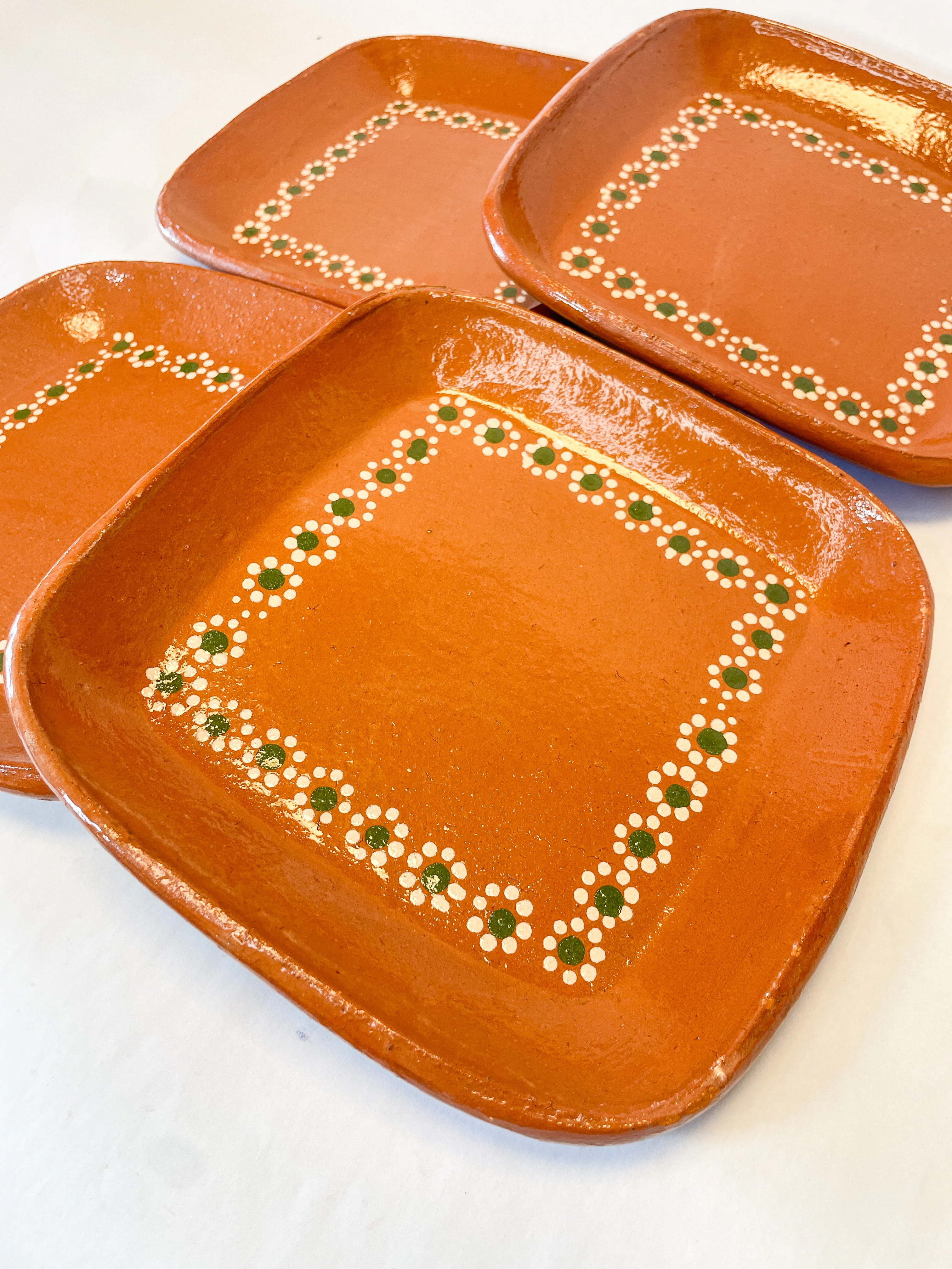 Mexican Plate Clay Set of 4 - Plato Barro
