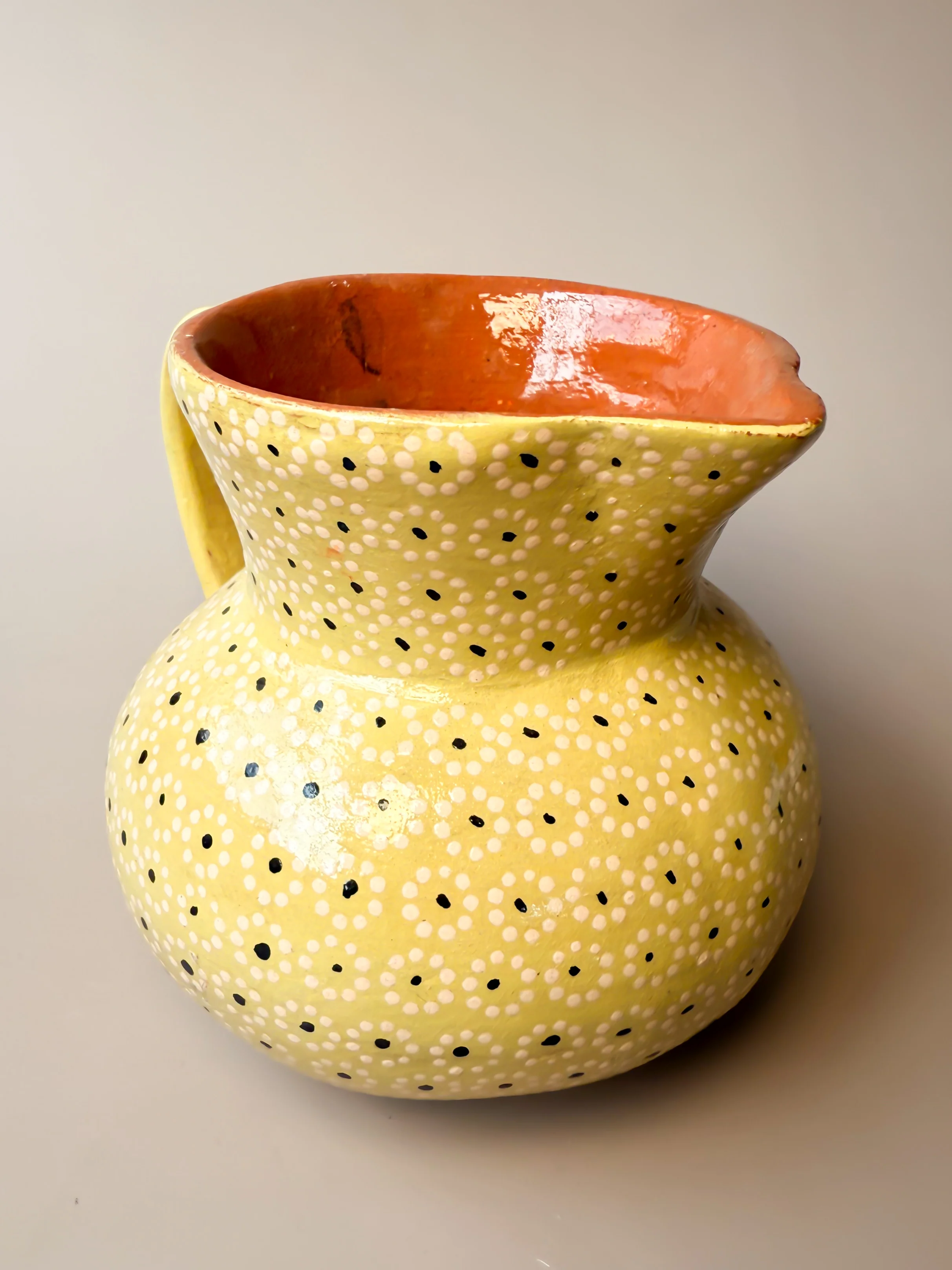Michoacan Clay Pitcher Jarra de Barro Capula - Image 3