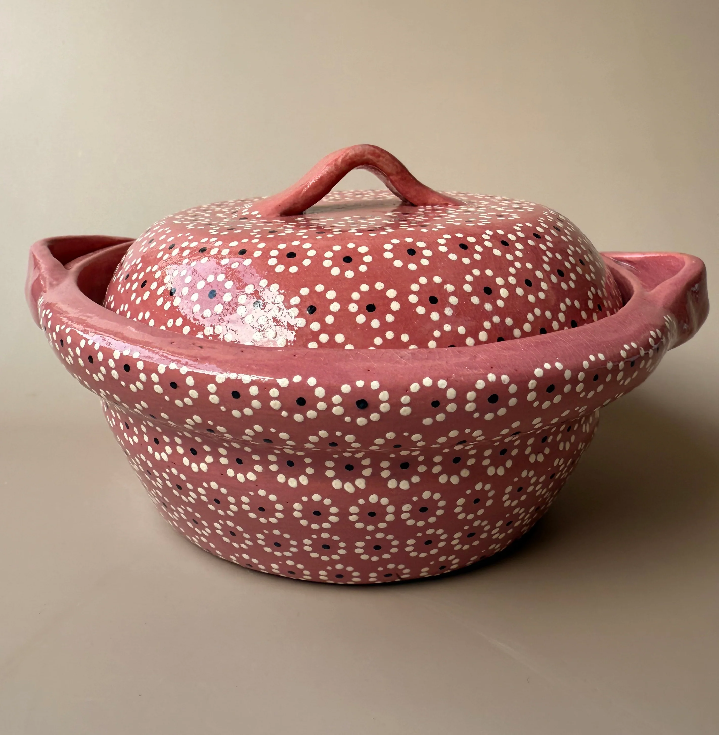 Michoacan Capulineado Clay Small Cazuelas - Cazuelitas De Barro