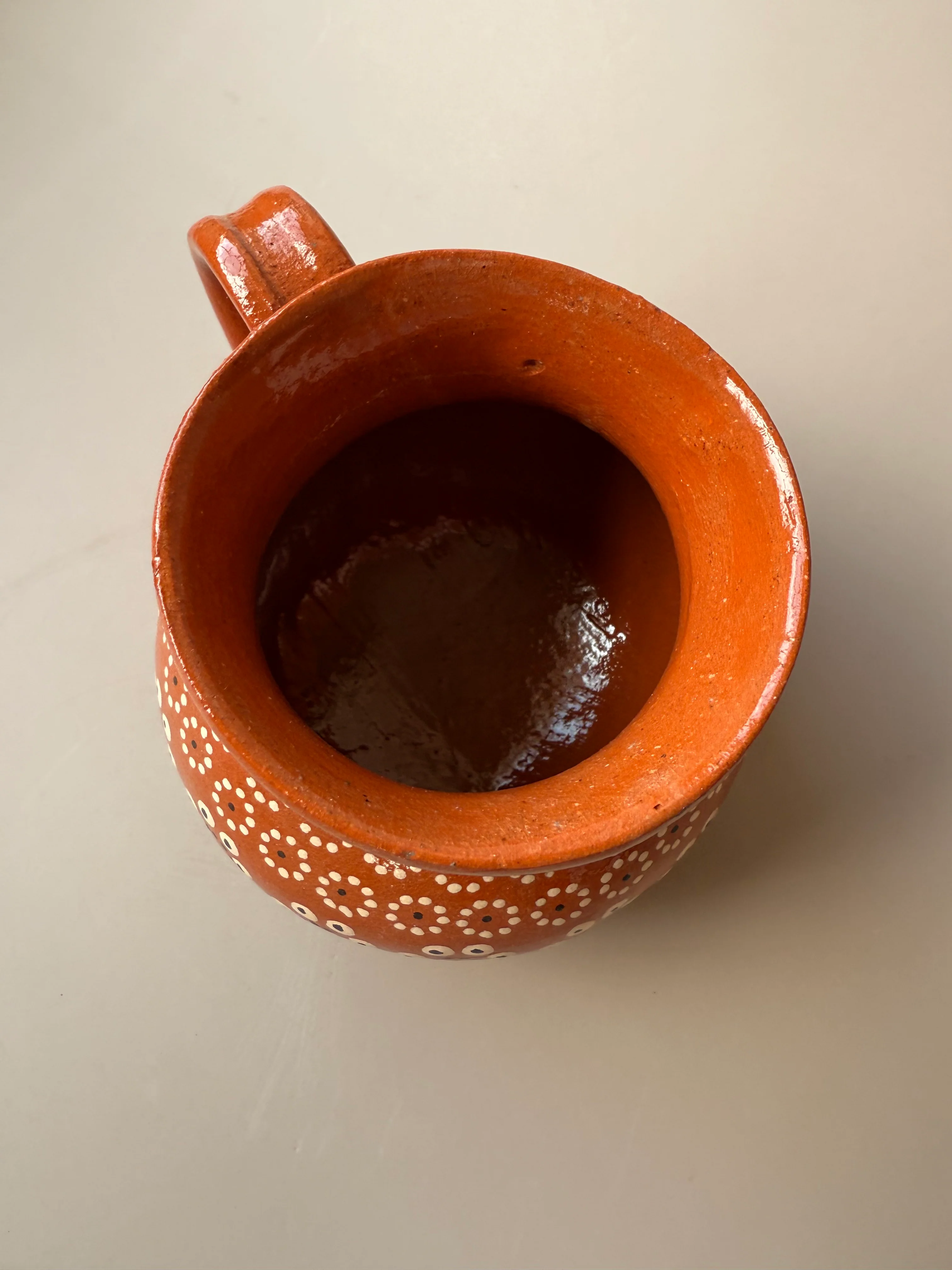 Michoacan Mexican Clay Mugs Set of 2 Capula Design Mugs Clay Mugs - Image 7