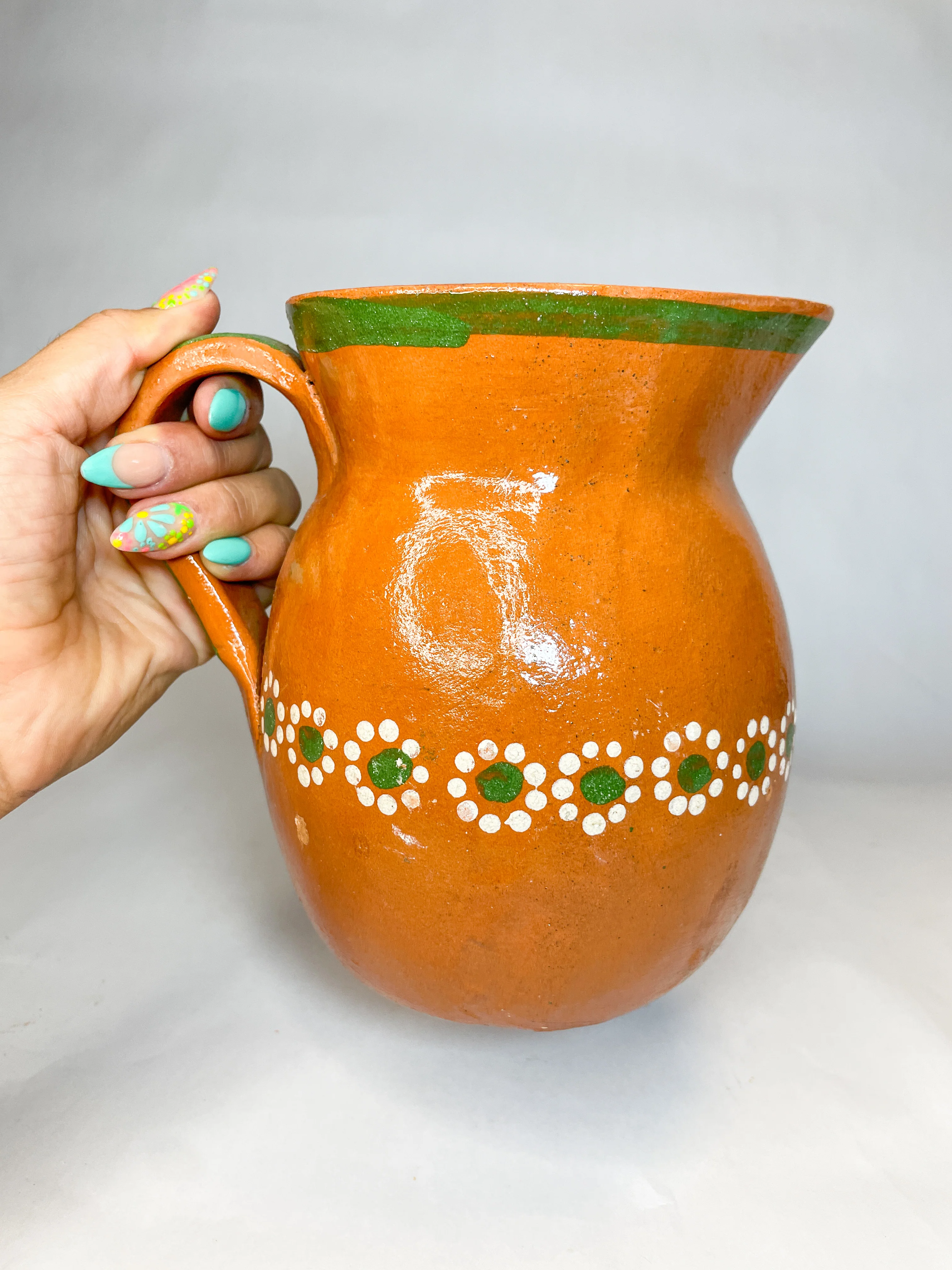 Michoacan Mexican Clay Pitcher Jarra de Barro Lead Free - Image 2