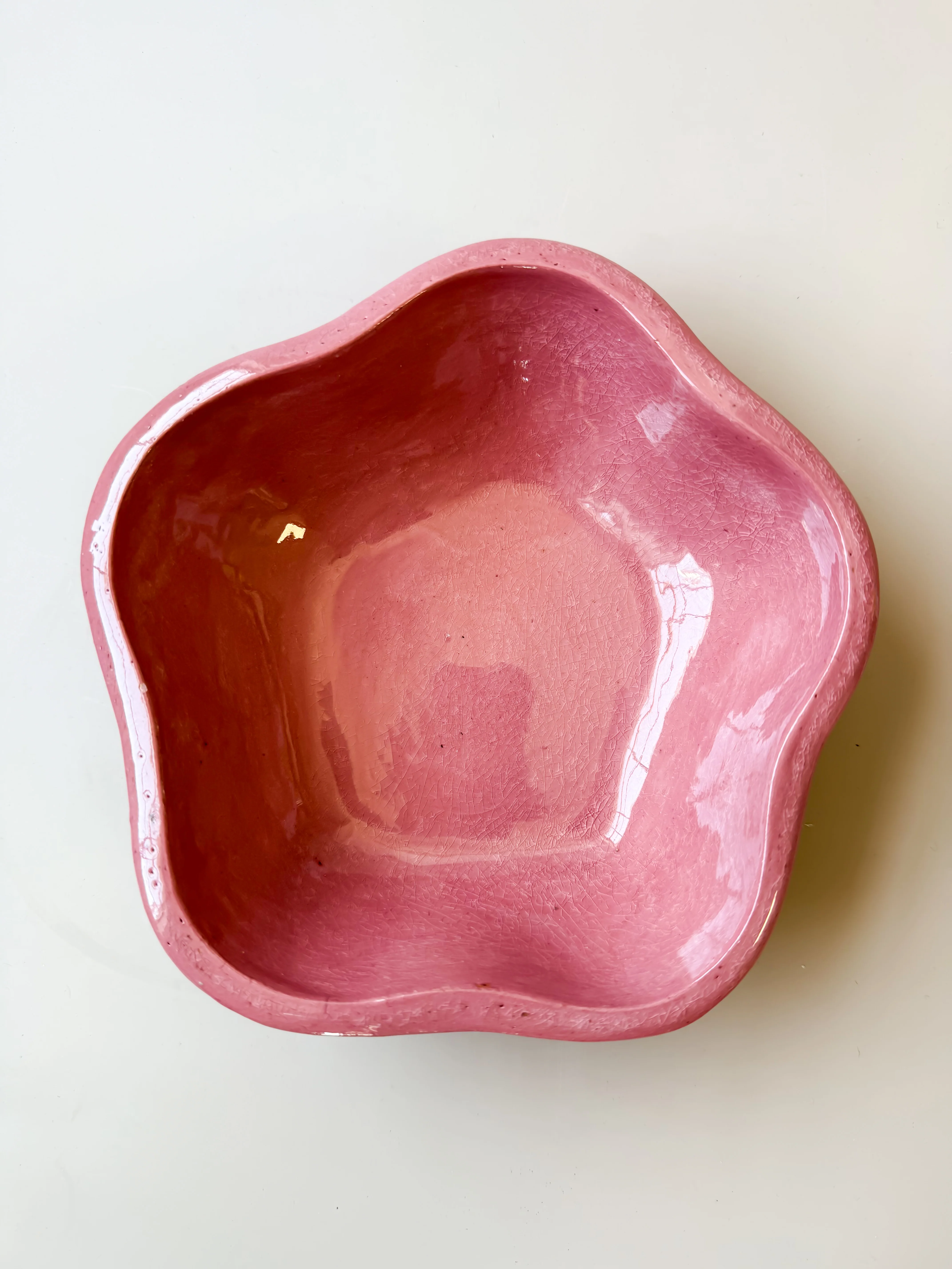 Michoacan Capulineado Clay Plate Flower Shaped Plato Flor Capula - Image 5